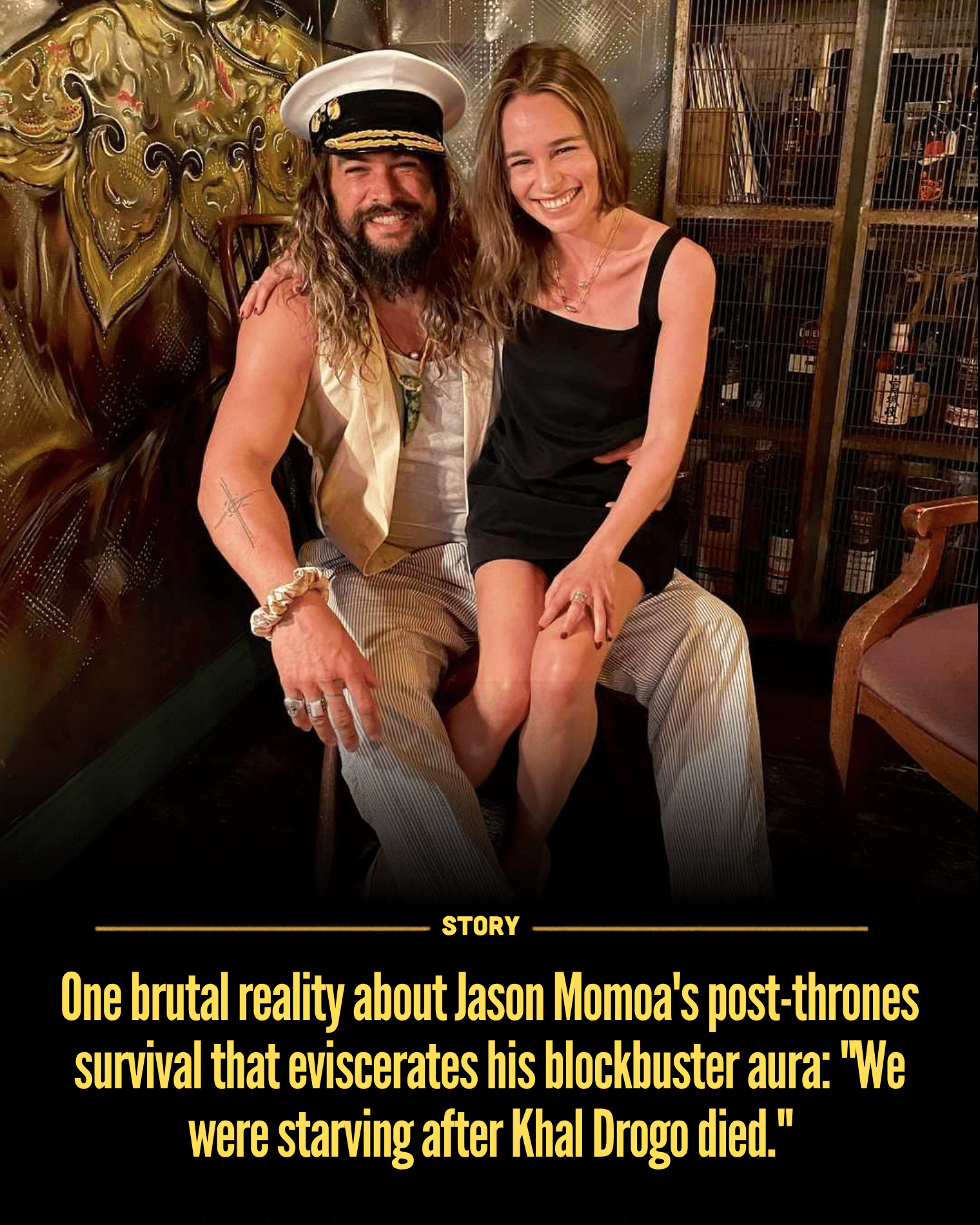 One brutal reality about Jason Momoa’s post-thrones survival that eviscerates his blockbuster aura: “We were starving after Khal Drogo died.”