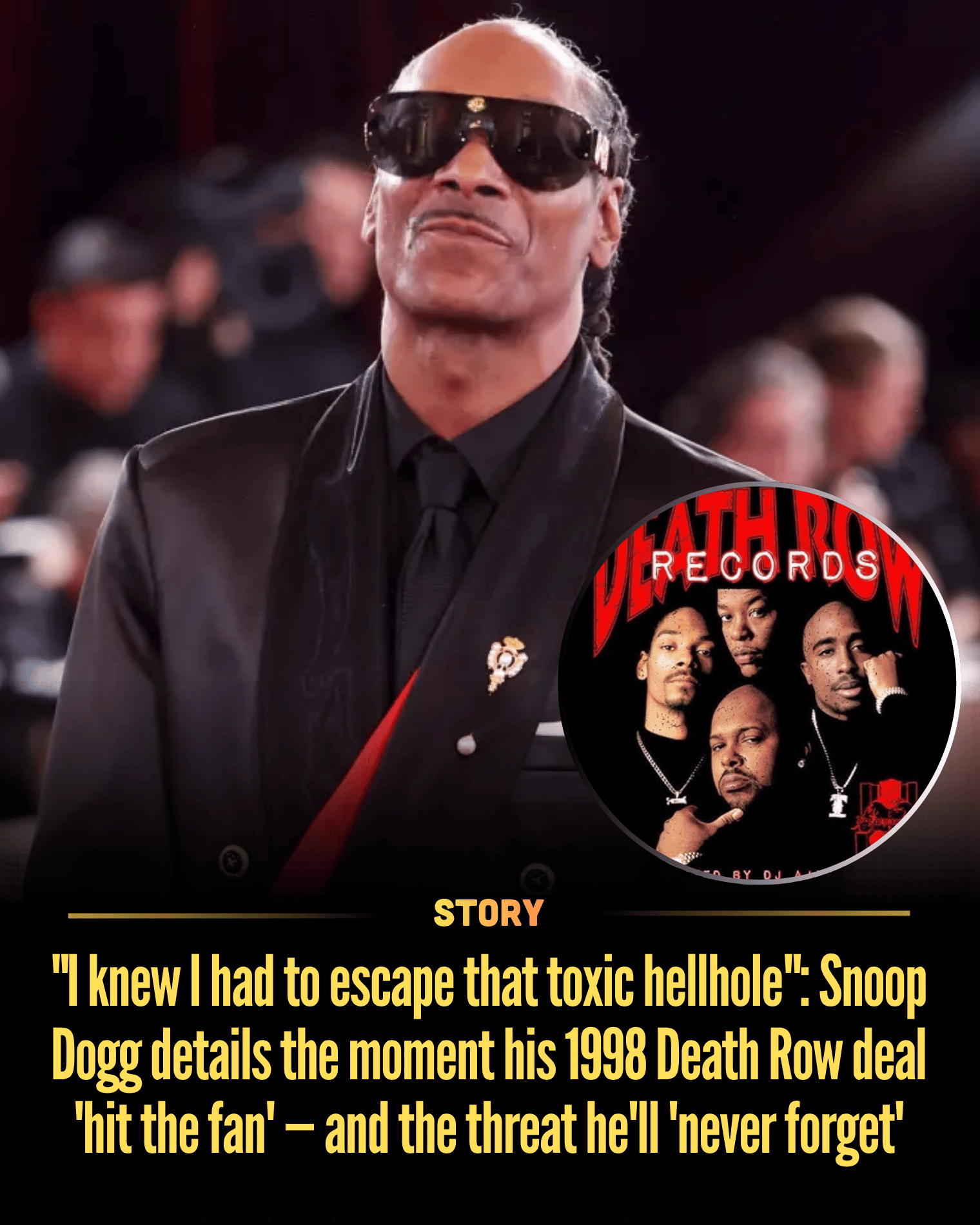 “I knew I had to escape that toxic hellhole”: Snoop Dogg details the moment his 1998 Death Row deal ‘hit the fan’ — and the threat he’ll ‘never forget’