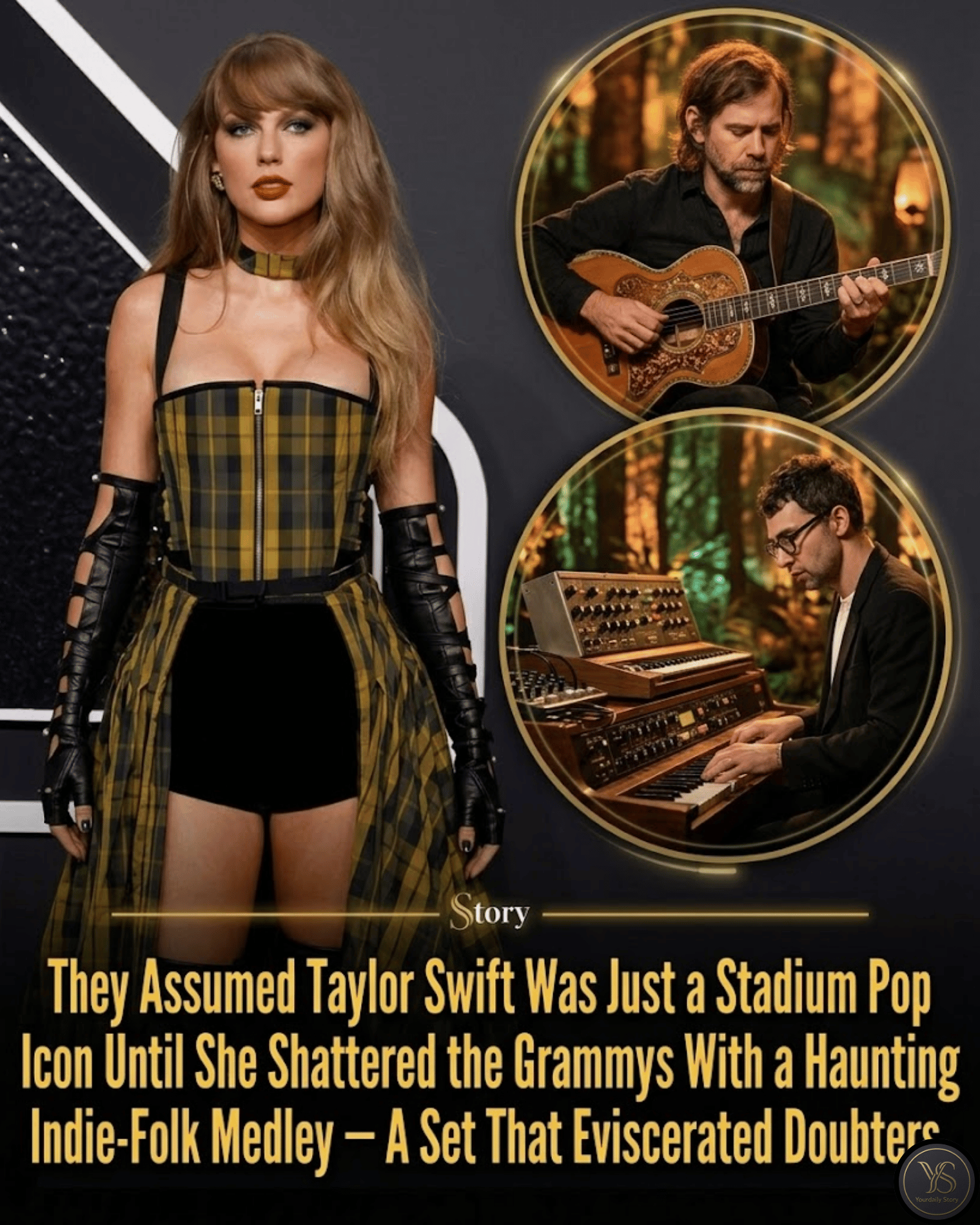 They Assumed Taylor Swift Was Just a Stadium Pop Icon Until She Shattered the Grammys With a Haunting Indie-Folk Medley — A Set That Eviscerated Doubters.