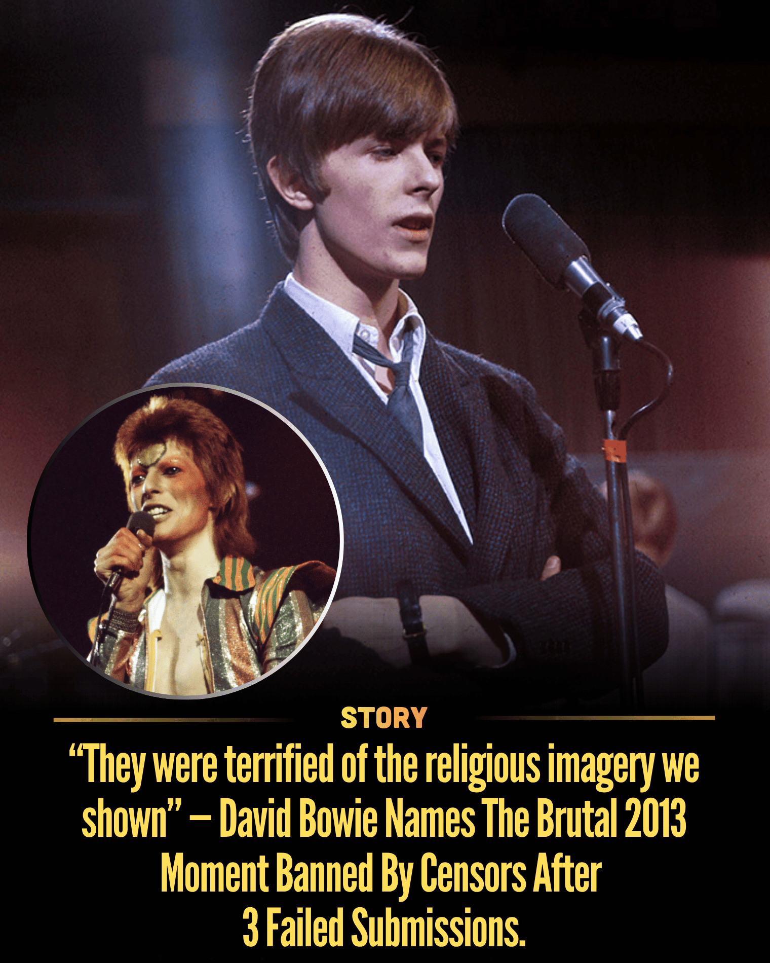 “They were terrified of the religious imagery we shown” — David Bowie Names The Brutal 2013 Moment Banned By Censors After 3 Failed Submissions.