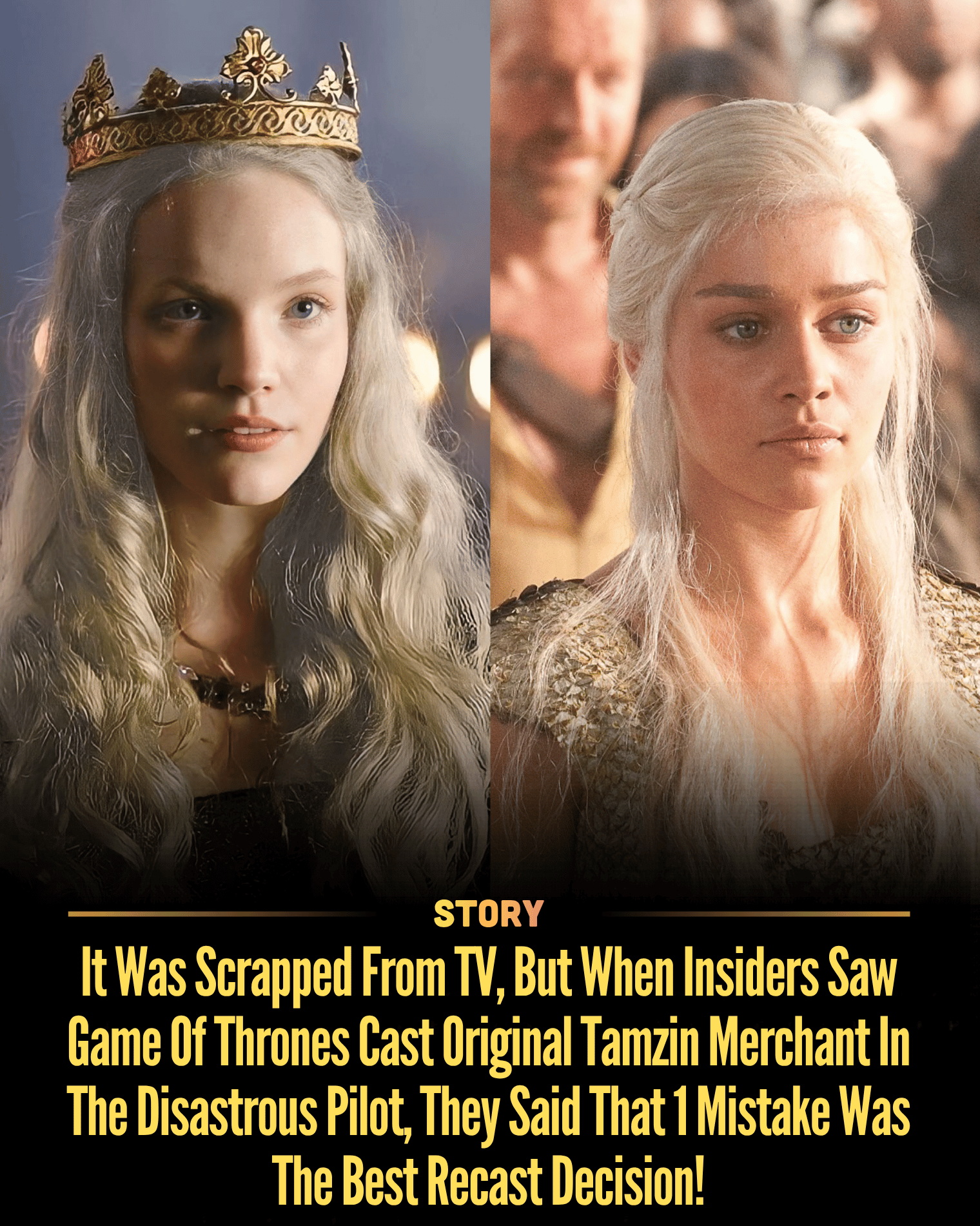 It Was Scrapped From TV, But When Insiders Saw Game Of Thrones Cast Original Tamzin Merchant In The Disastrous Pilot, They Said That 1 Mistake Was The Best Recast Decision!