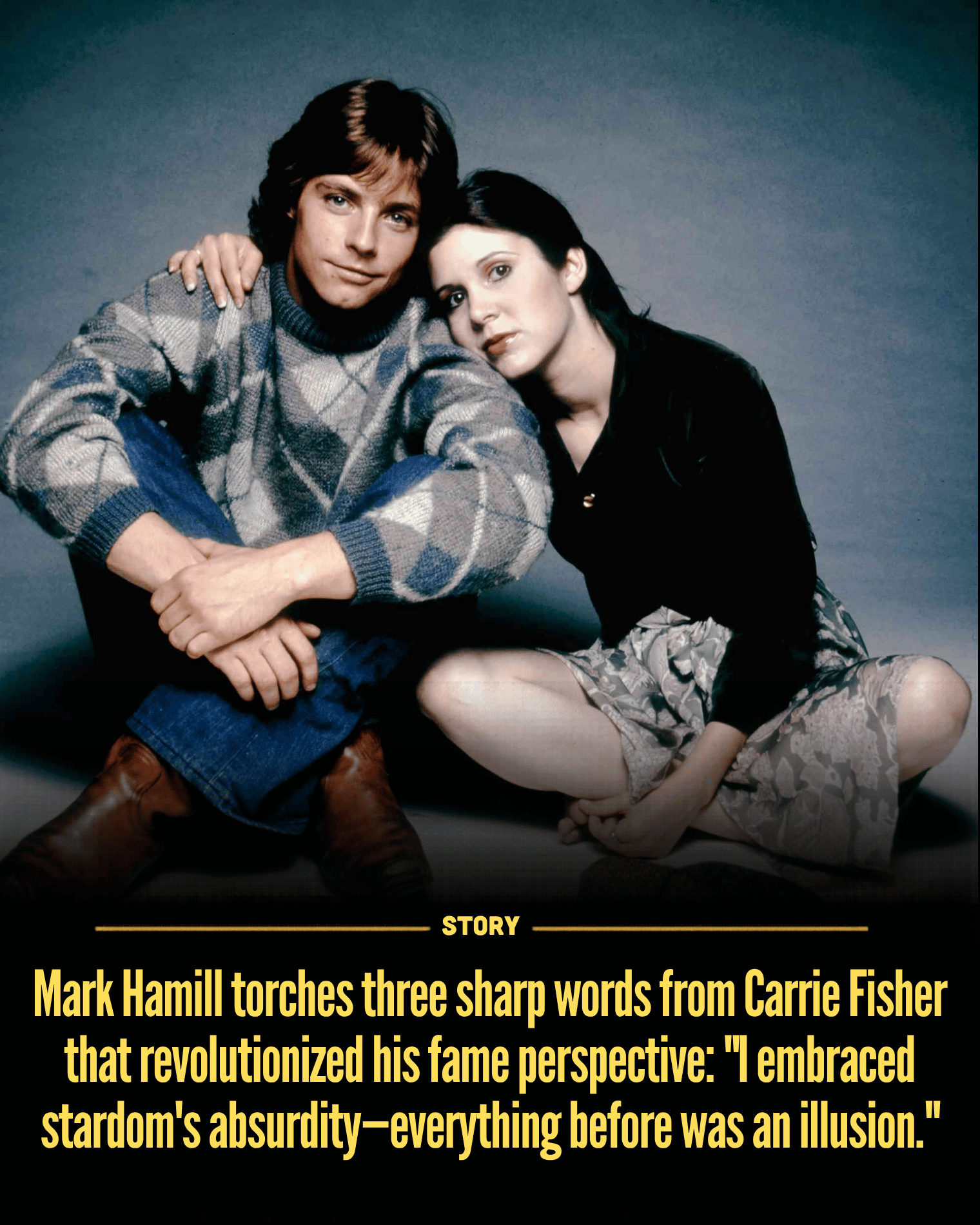 Mark Hamill torches three sharp words from Carrie Fisher that revolutionized his fame perspective: “I embraced stardom’s absurdity—everything before was an illusion.”