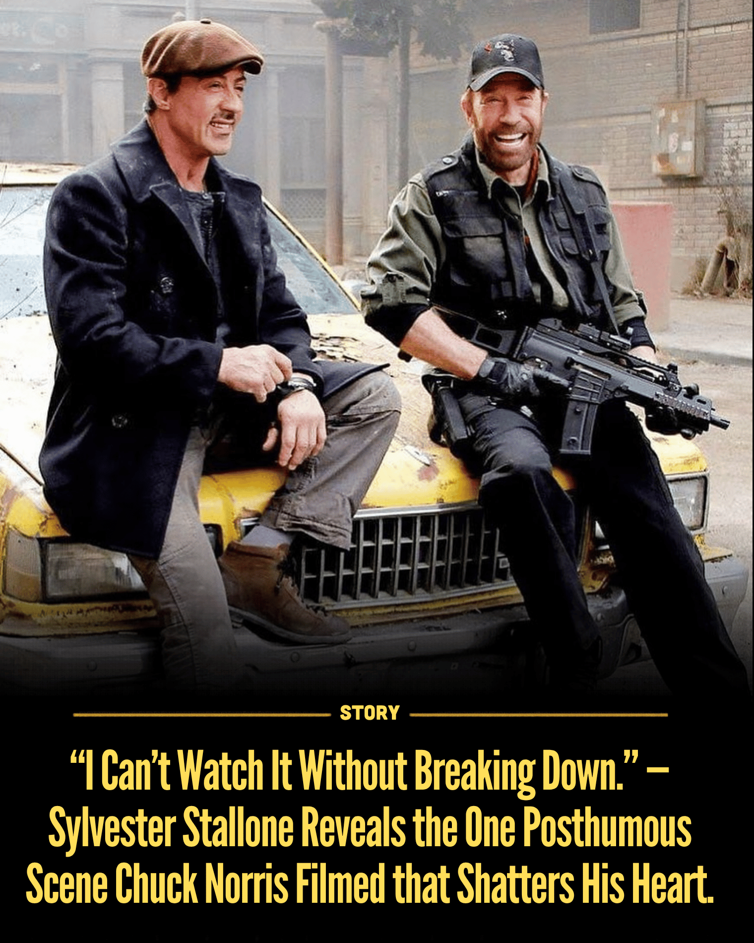 “I Can’t Watch It Without Breaking Down.” — Sylvester Stallone Reveals the One Posthumous Scene Chuck Norris Filmed that Shatters His Heart.
