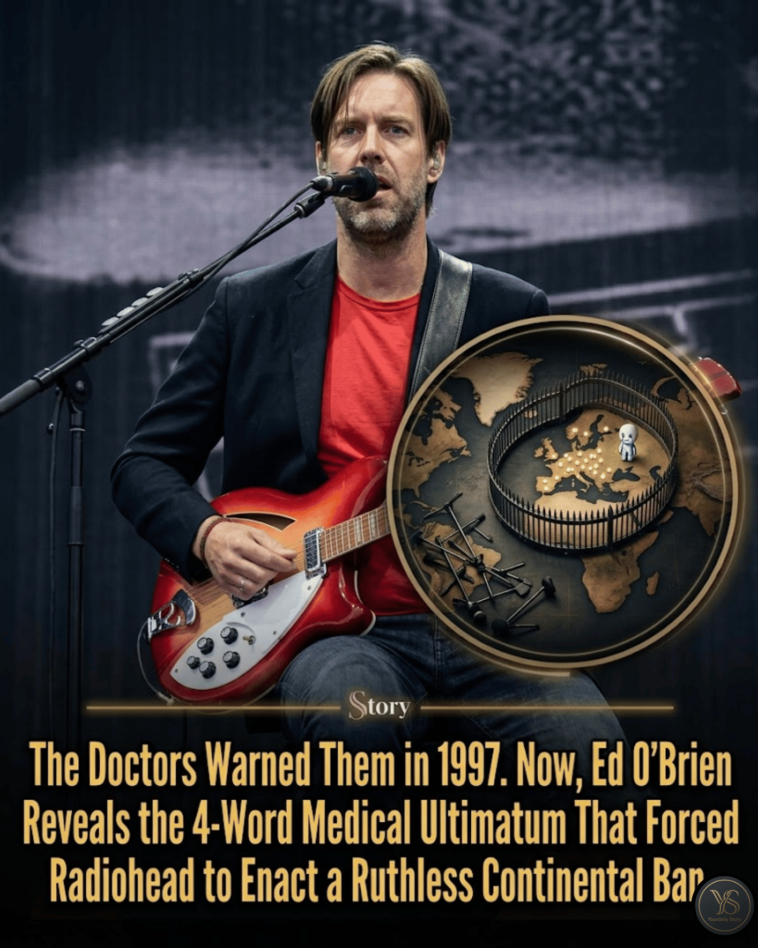 The Doctors Warned Them in 1997. Now, Ed O’Brien Reveals the 4-Word Medical Ultimatum That Forced Radiohead to Enact a Ruthless Continental Ban.