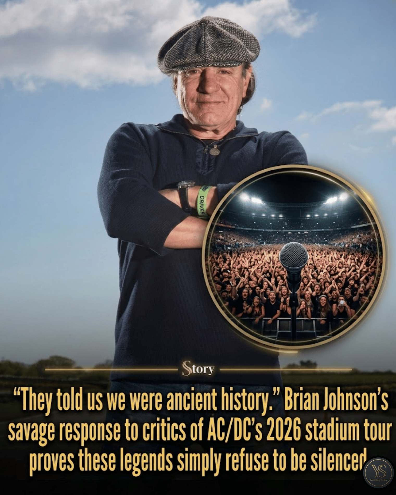 “They told us we were ancient history.” Brian Johnson’s savage response to critics of AC/DC’s 2026 stadium tour proves these legends simply refuse to be silenced.