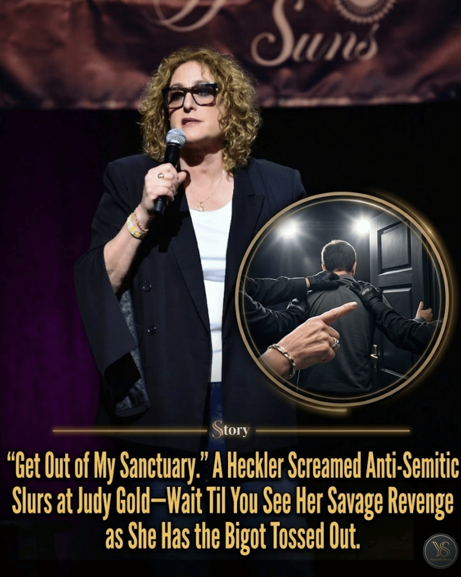 “Get Out of My Sanctuary.” A Heckler Screamed Anti-Semitic Slurs at Judy Gold—Wait Til You See Her Savage Revenge as She Has the Bigot Tossed Out.