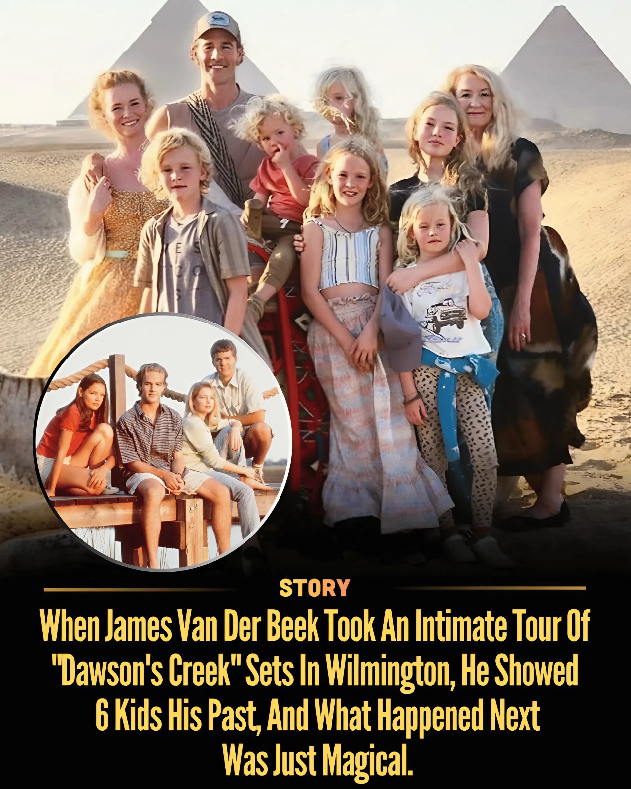 When James Van Der Beek Took An Intimate Tour Of “Dawson’s Creek” Sets In Wilmington, He Showed 6 Kids His Past, And What Happened Next Was Just Magical.