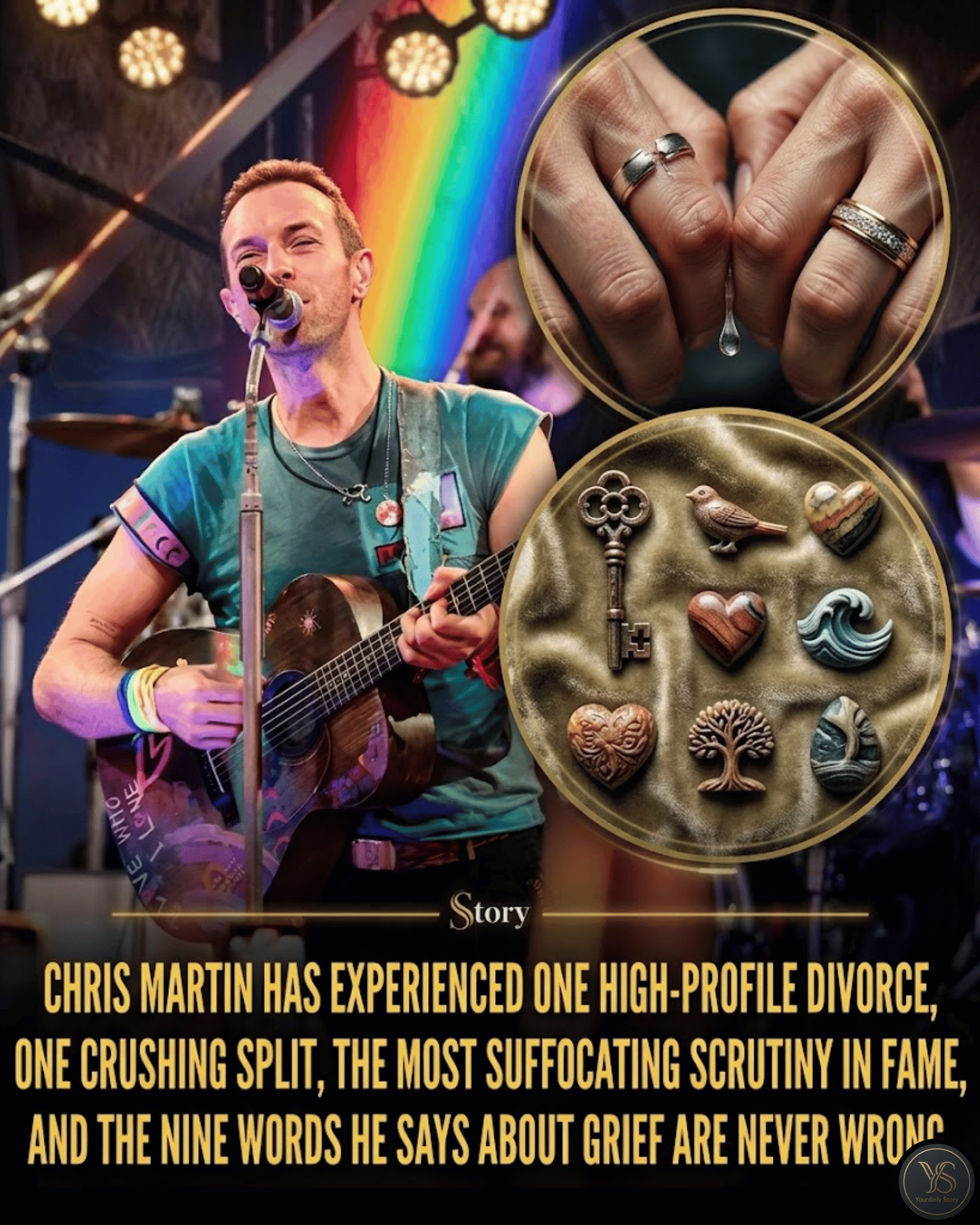 Chris Martin Has Experienced One High-Profile Divorce, One Crushing Split, The Most Suffocating Scrutiny In Fame, And The Nine Words He Says About Grief Are Never Wrong.