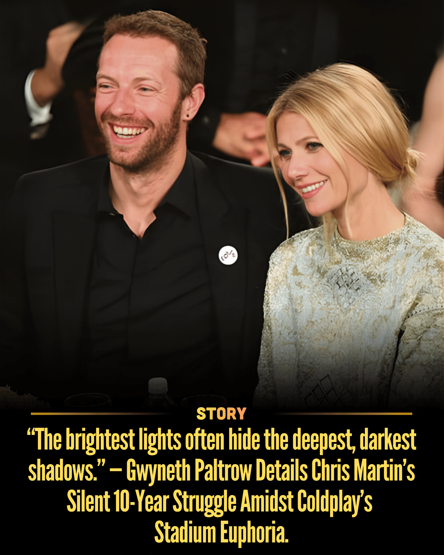 “The brightest lights often hide the deepest, darkest shadows.” — Gwyneth Paltrow Details Chris Martin’s Silent 10-Year Struggle Amidst Coldplay’s Stadium Euphoria.