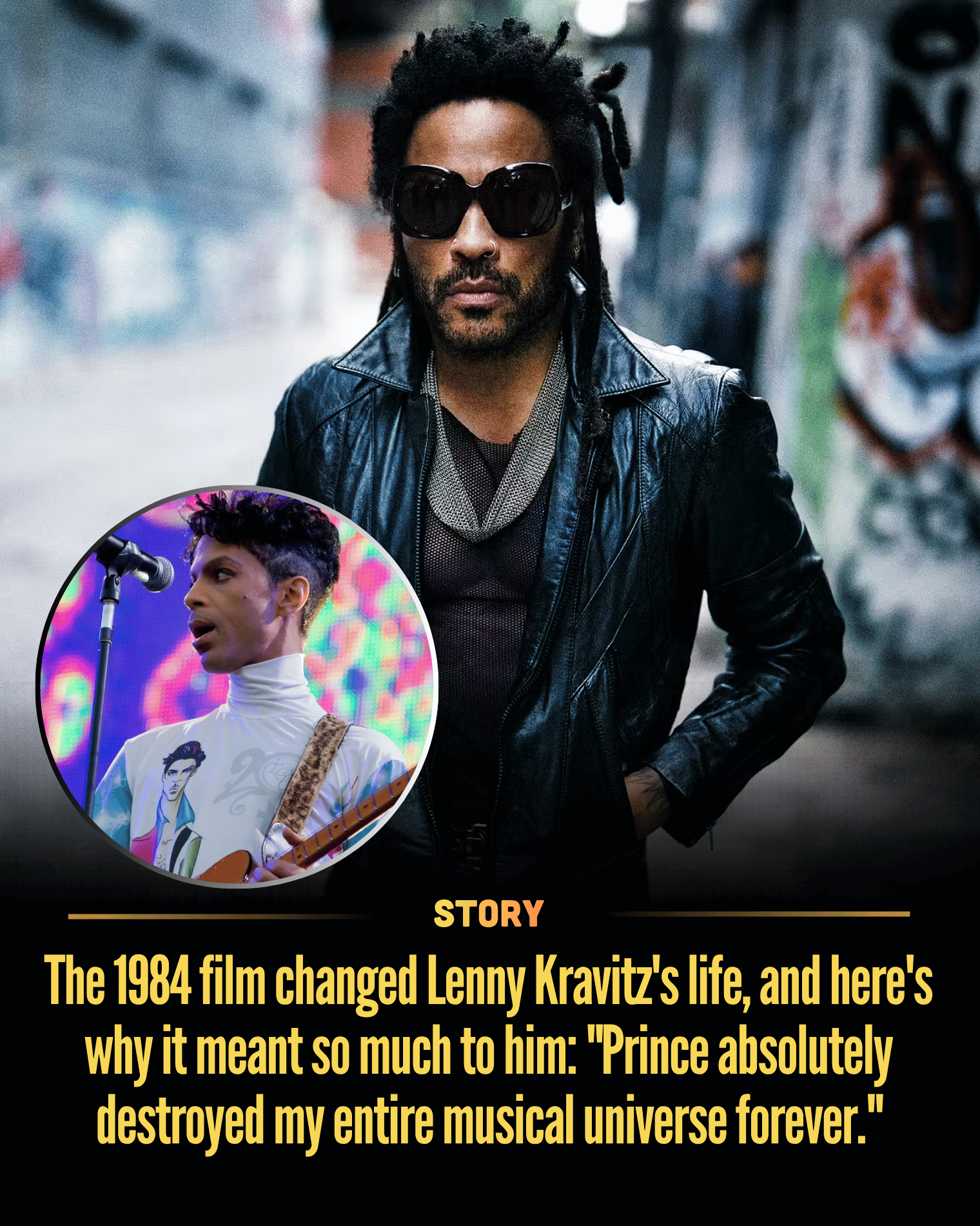 The 1984 film changed Lenny Kravitz’s life, and here’s why it meant so much to him: “Prince absolutely destroyed my entire musical universe forever.”