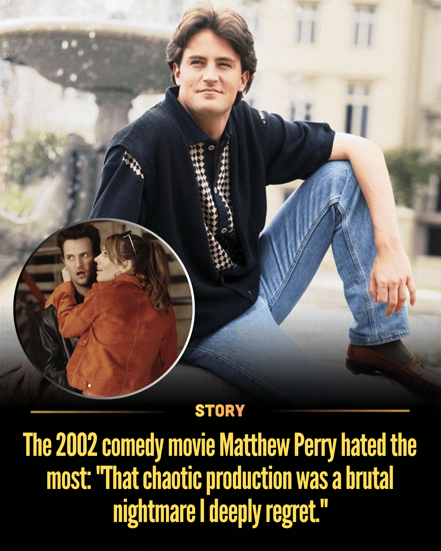 The 2002 comedy movie Matthew Perry hated the most: “That chaotic production was a brutal nightmare I deeply regret.”