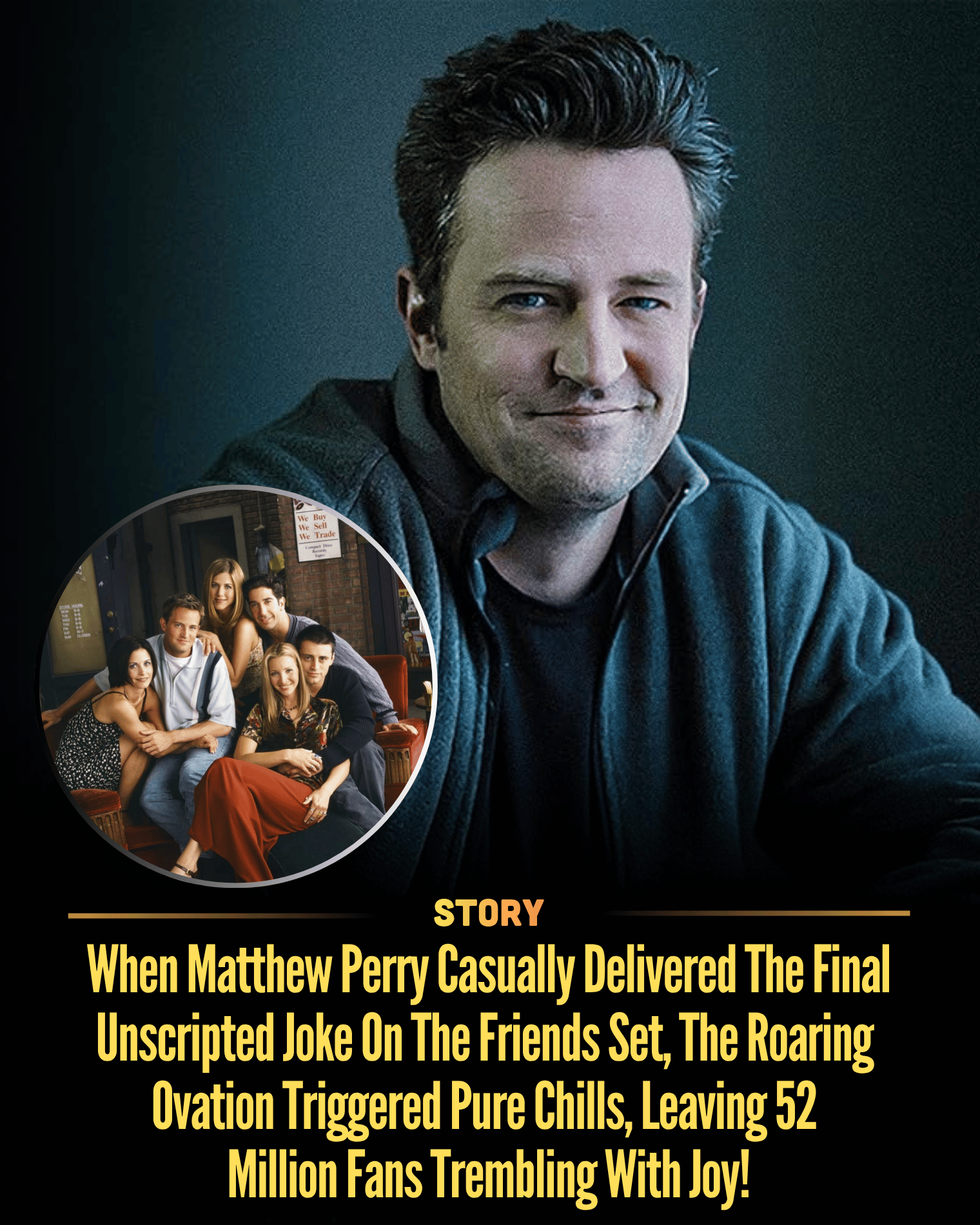 When Matthew Perry Casually Delivered The Final Unscripted Joke On The Friends Set, The Roaring Ovation Triggered Pure Chills, Leaving 52 Million Fans Trembling With Joy!