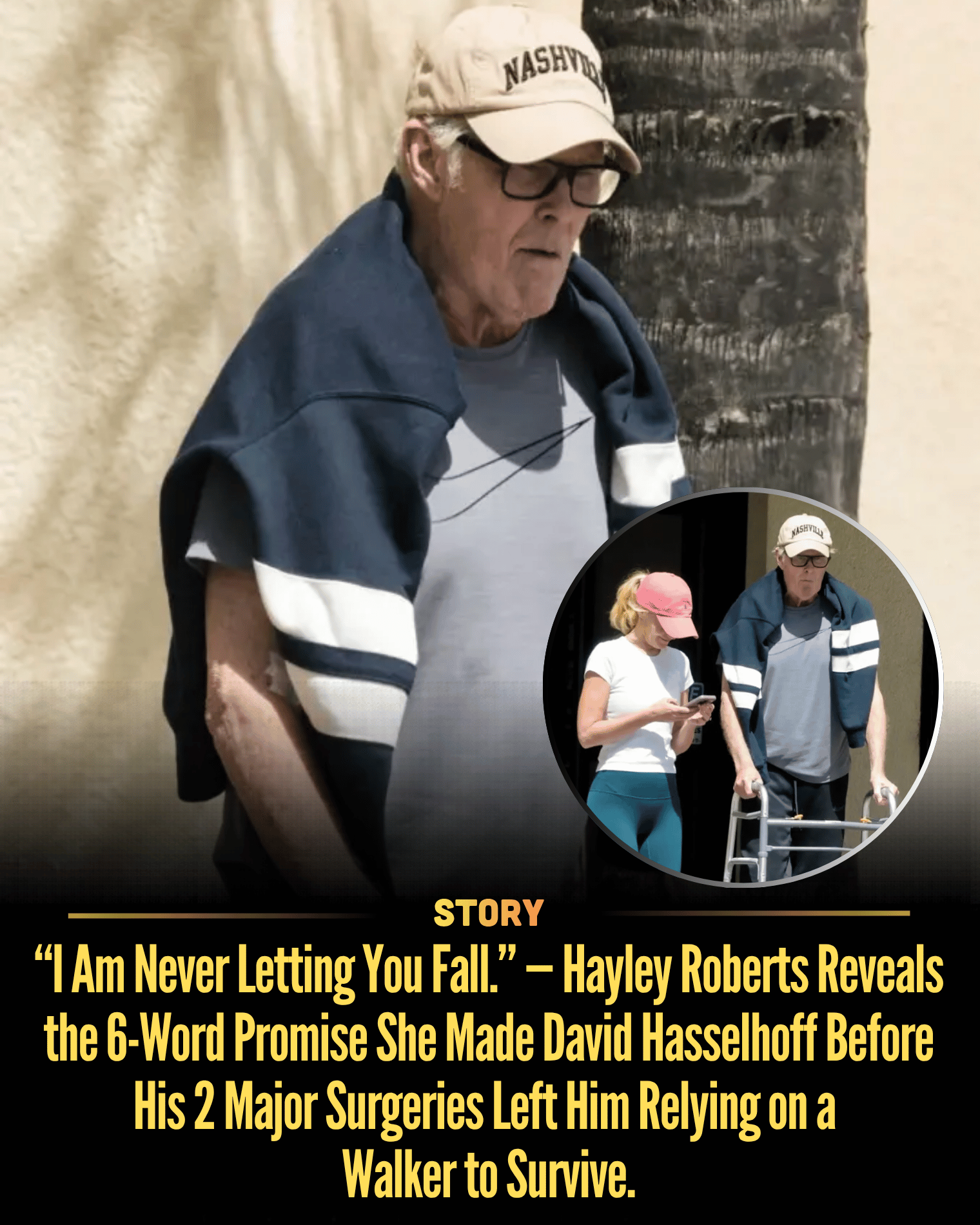 “I Am Never Letting You Fall.” — Hayley Roberts Reveals the 6-Word Promise She Made David Hasselhoff Before His 2 Major Surgeries Left Him Relying on a Walker to Survive.