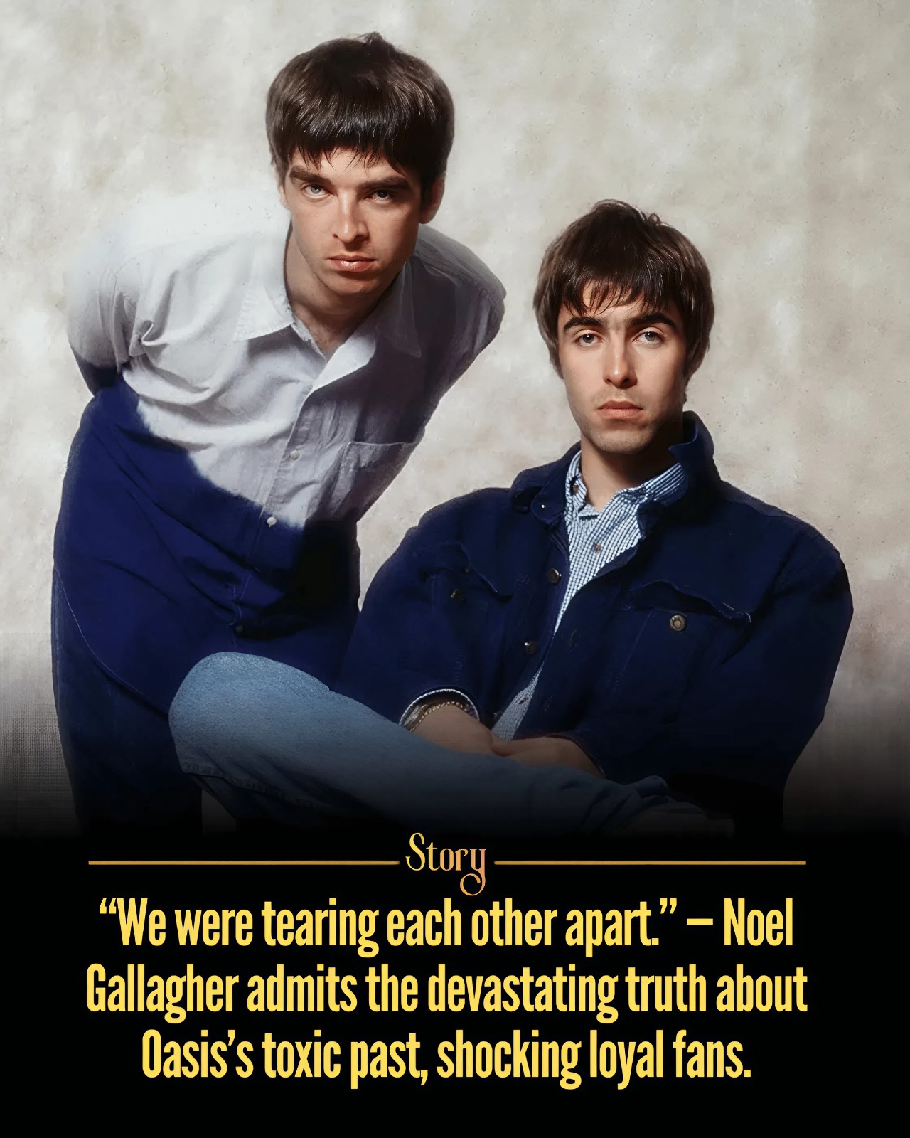 “We were tearing each other apart.” — Noel Gallagher admits the devastating truth about Oasis’s toxic past, shocking loyal fans.