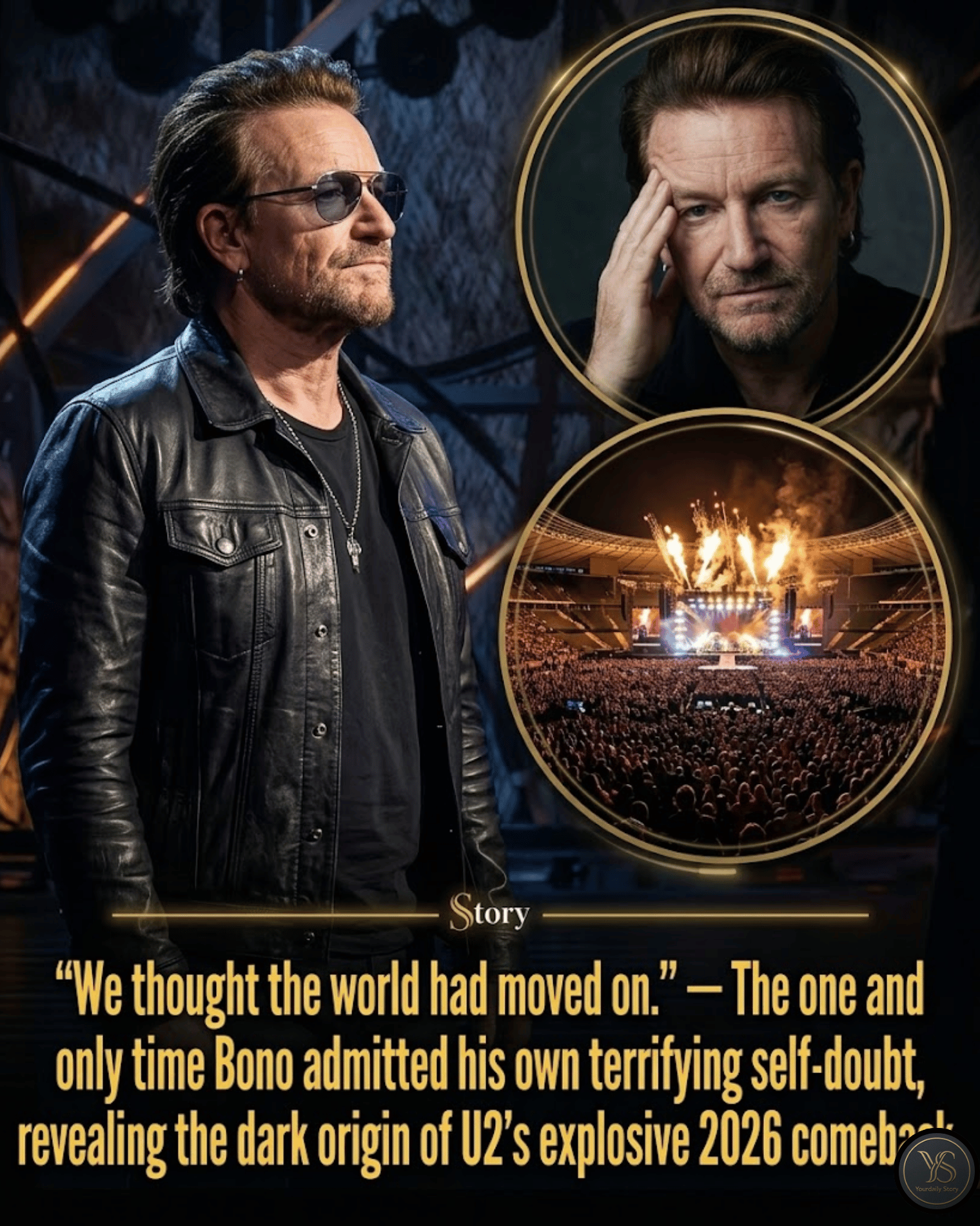 “We thought the world had moved on.” — The one and only time Bono admitted his own terrifying self-doubt, revealing the dark origin of U2’s explosive 2026 comeback.