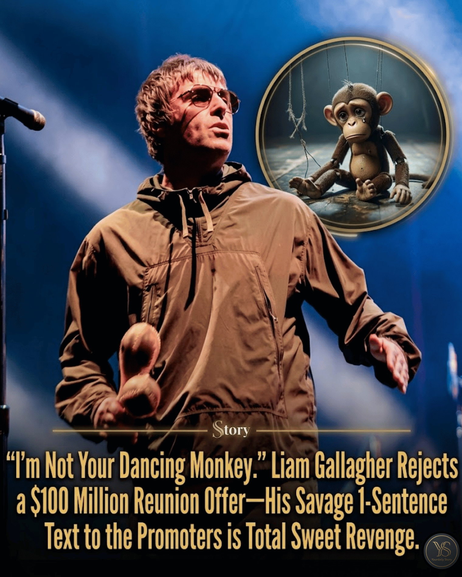 “I’m Not Your Dancing Monkey.” Liam Gallagher Rejects a $100 Million Reunion Offer—His Savage 1-Sentence Text to the Promoters is Total Sweet Revenge.