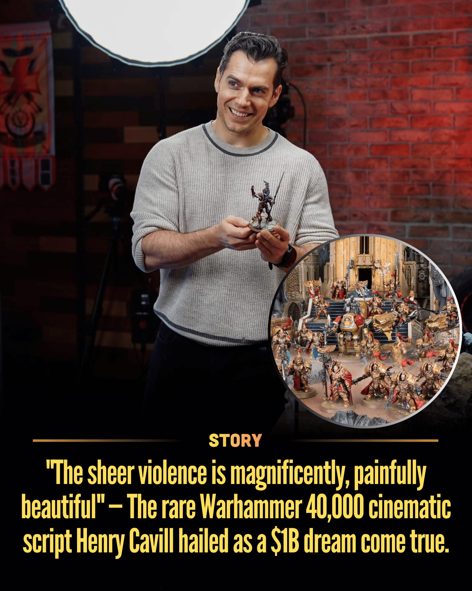 “The sheer violence is magnificently, painfully beautiful” — The rare Warhammer 40,000 cinematic script Henry Cavill hailed as a $1B dream come true.