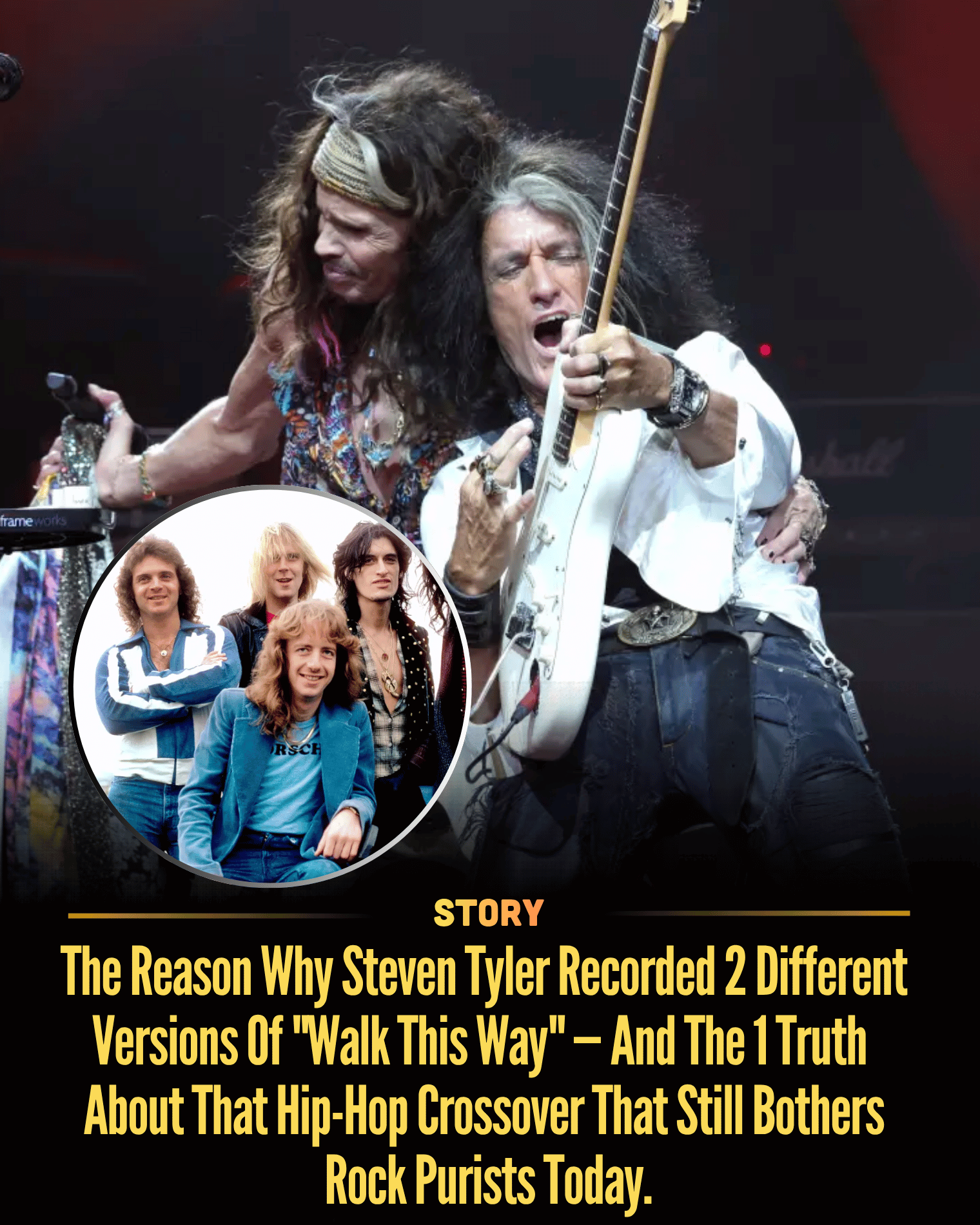 The Reason Why Steven Tyler Recorded 2 Different Versions Of “Walk This Way” — And The 1 Truth About That Hip-Hop Crossover That Still Bothers Rock Purists Today.