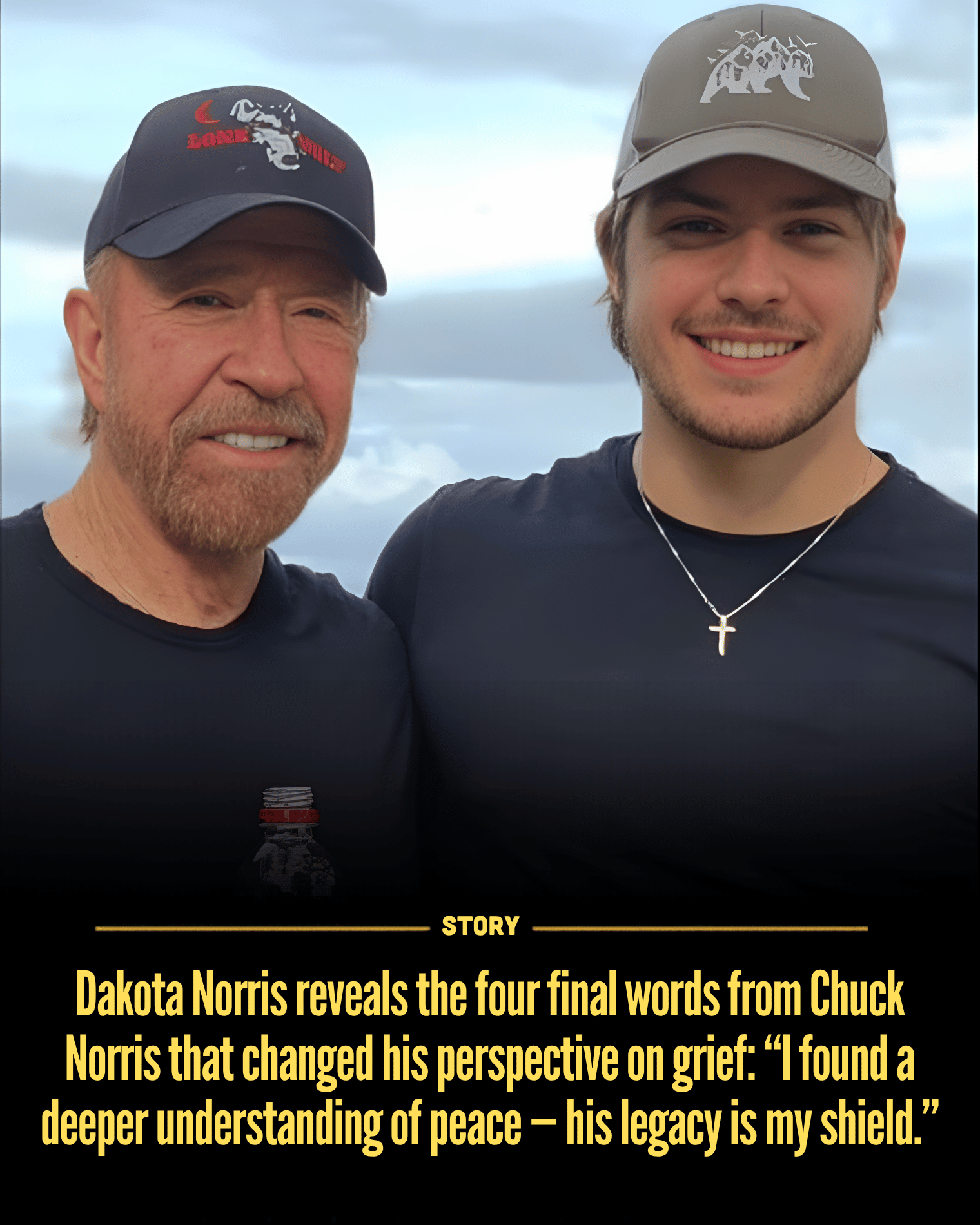 Dakota Norris reveals the four final words from Chuck Norris that changed his perspective on grief: “I found a deeper understanding of peace — his legacy is my shield.”