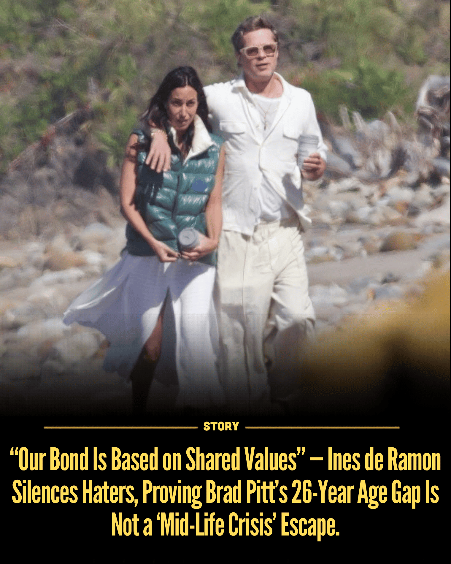 “Our Bond Is Based on Shared Values” — Ines de Ramon Silences Haters, Proving Brad Pitt’s 26-Year Age Gap Is Not a ‘Mid-Life Crisis’ Escape.