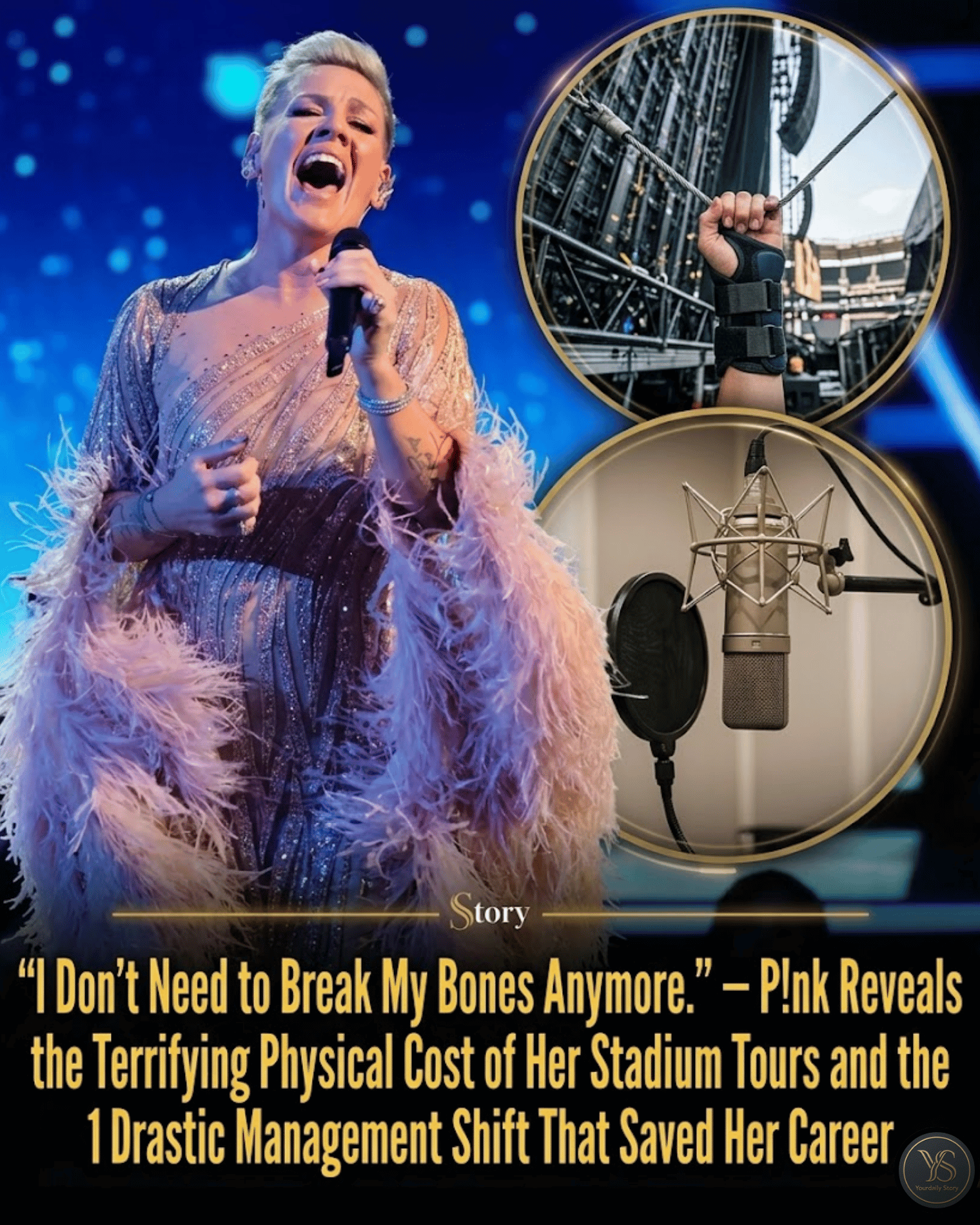 “I Don’t Need to Break My Bones Anymore.” — P!nk Reveals the Terrifying Physical Cost of Her Stadium Tours and the 1 Drastic Management Shift That Saved Her Career.