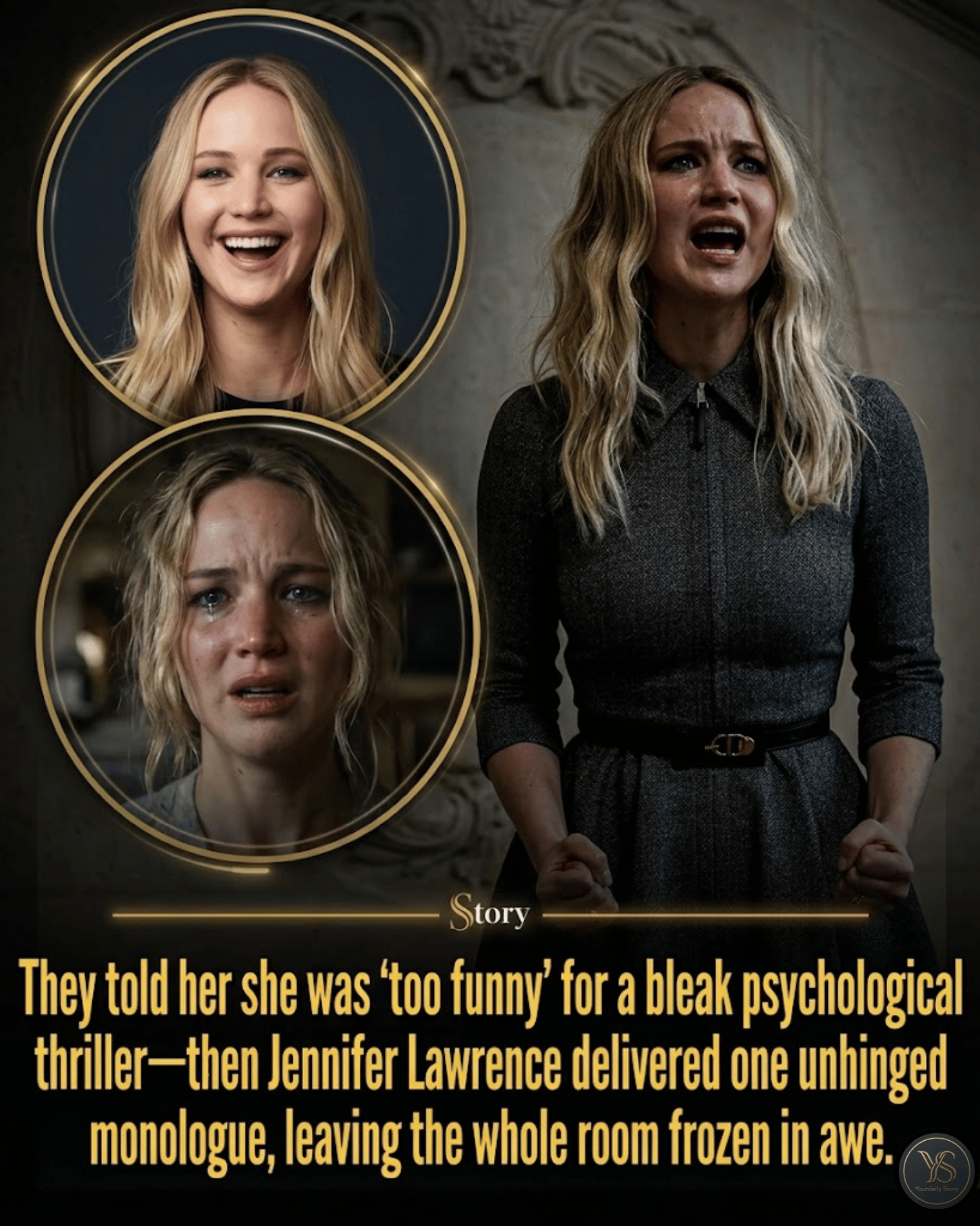 They told her she was ‘too funny’ for a bleak psychological thriller—then Jennifer Lawrence delivered one unhinged monologue, leaving the whole room frozen in awe.