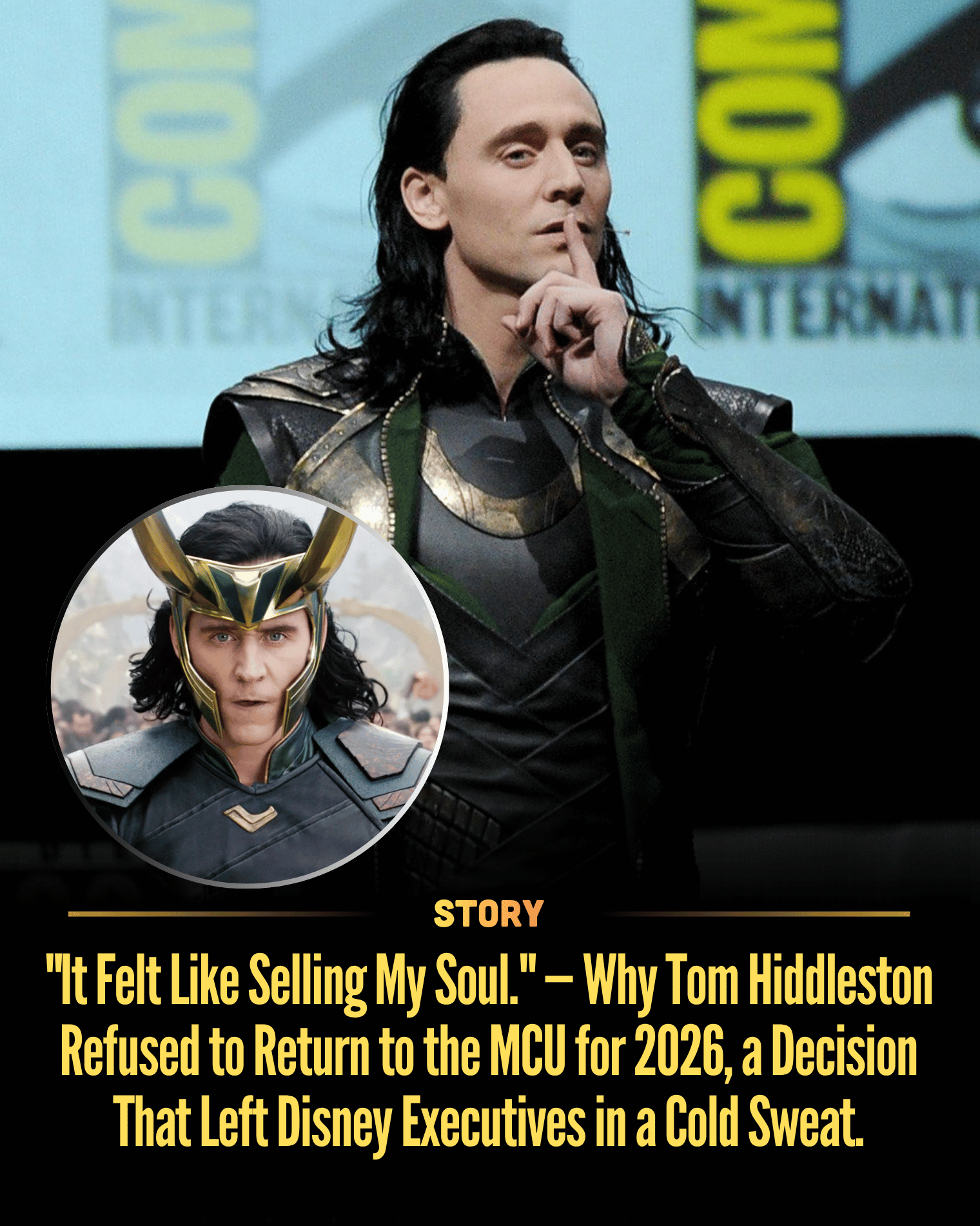 “It Felt Like Selling My Soul.” — Why Tom Hiddleston Refused to Return to the MCU for 2026, a Decision That Left Disney Executives in a Cold Sweat.