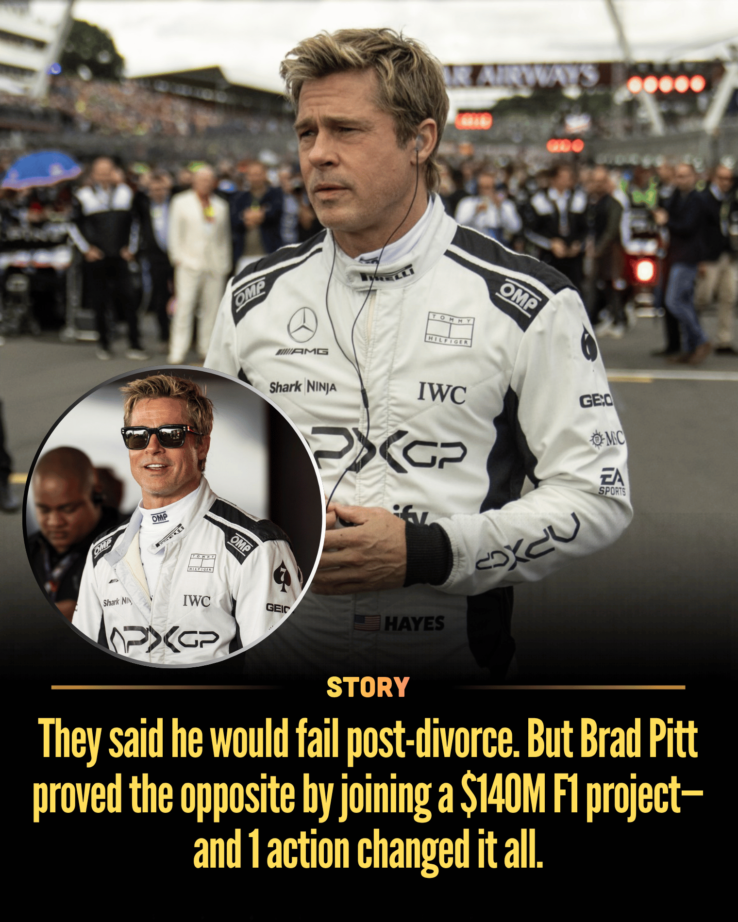 They said he would fail post-divorce. But Brad Pitt proved the opposite by joining a $140M F1 project—and 1 action changed it all.
