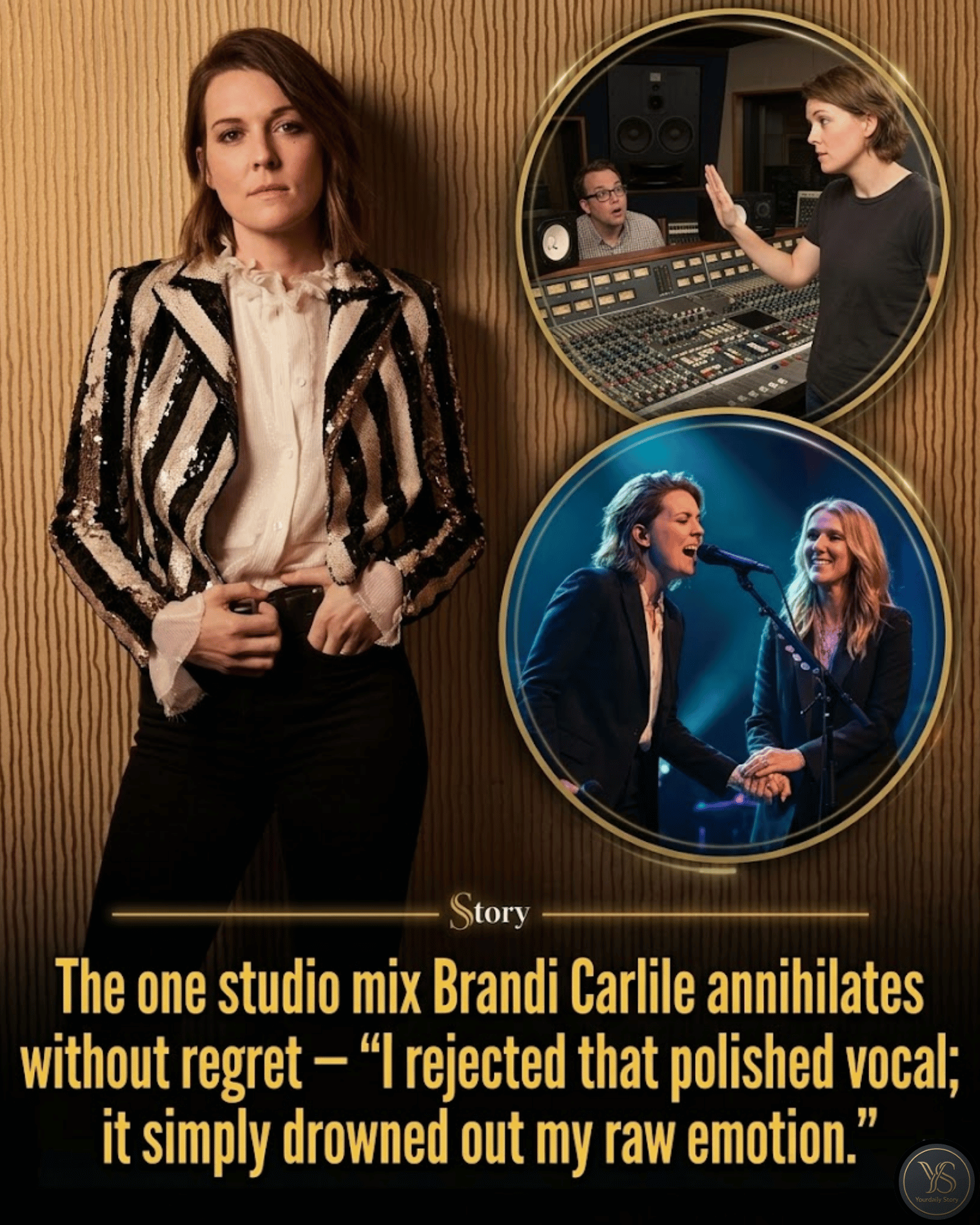 The one studio mix Brandi Carlile annihilates without regret — “I rejected that polished vocal; it simply drowned out my raw emotion.”
