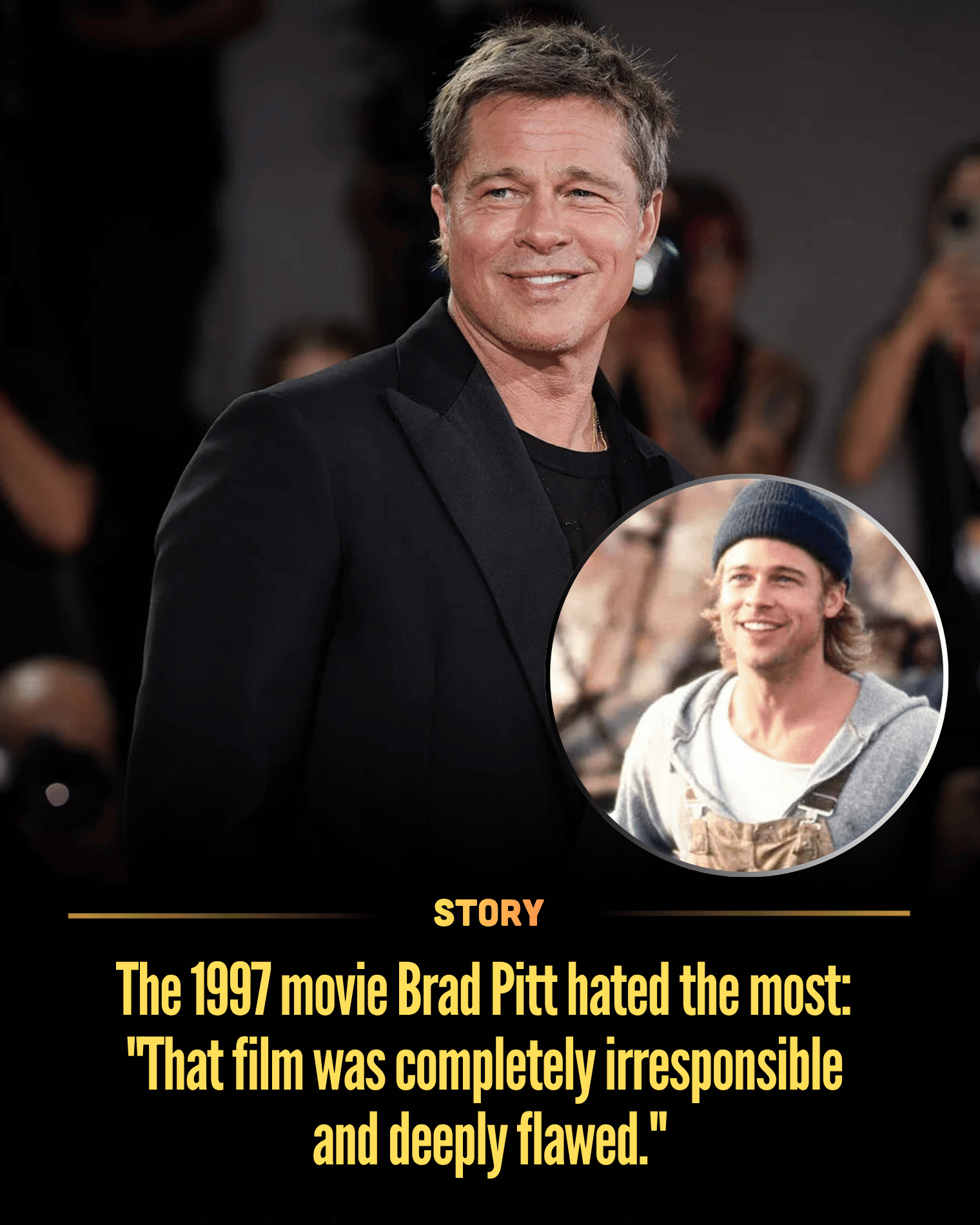 The 1997 movie Brad Pitt hated the most: “That film was completely irresponsible and deeply flawed.”