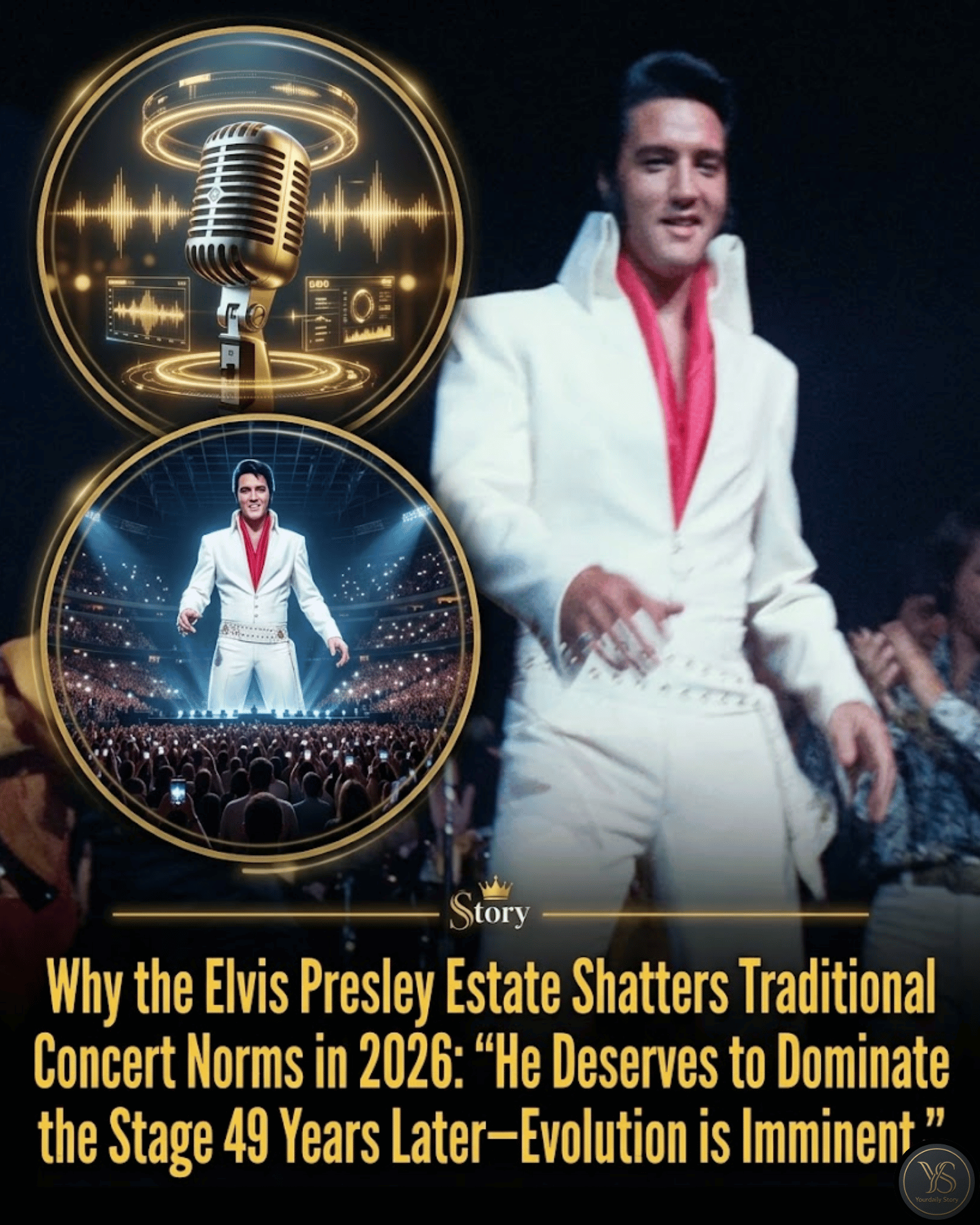 Why the Elvis Presley Estate Shatters Traditional Concert Norms in 2026: “He Deserves to Dominate the Stage 49 Years Later—Evolution is Imminent.”
