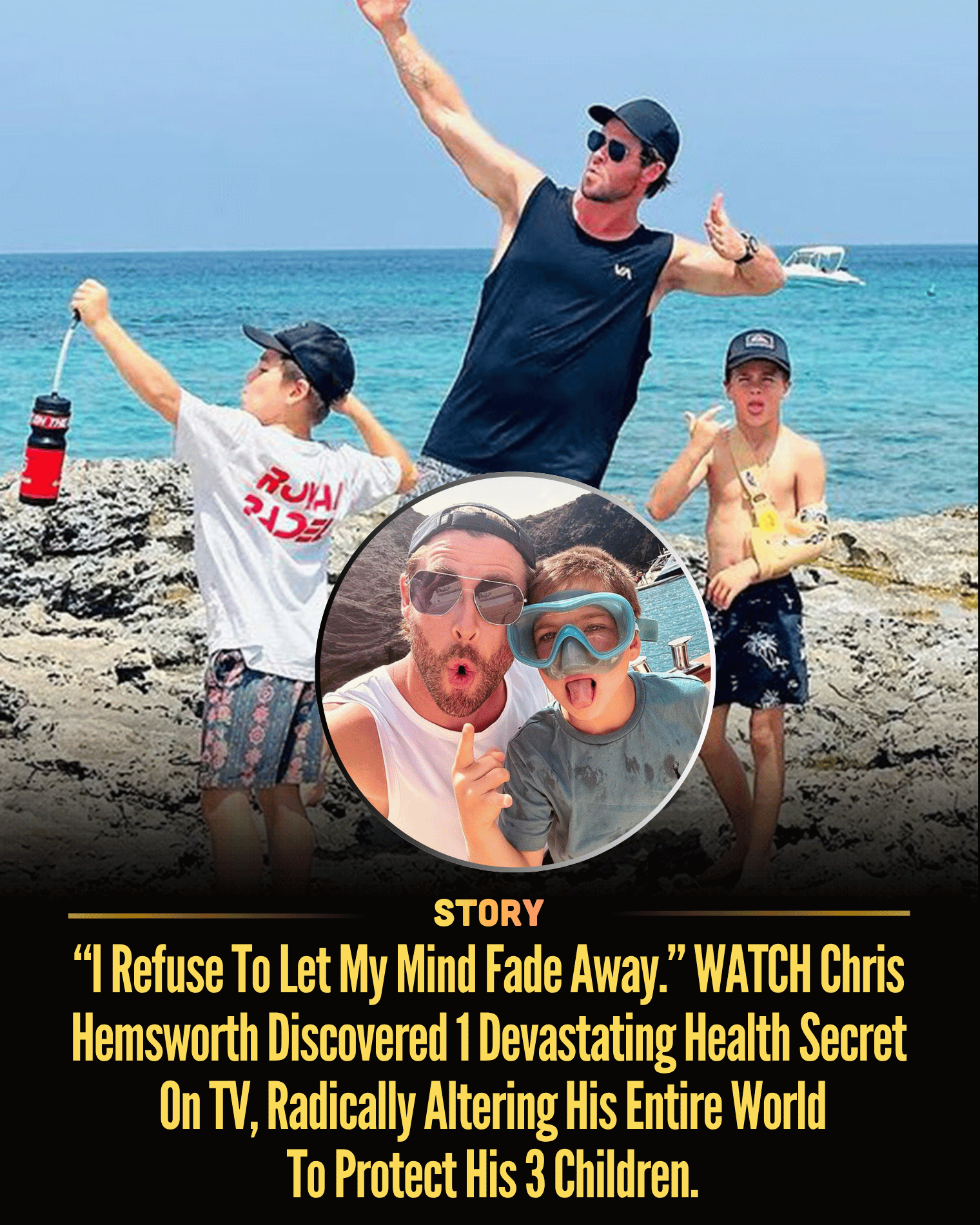“I Refuse To Let My Mind Fade Away.” WATCH Chris Hemsworth Discovered 1 Devastating Health Secret On TV, Radically Altering His Entire World To Protect His 3 Children.