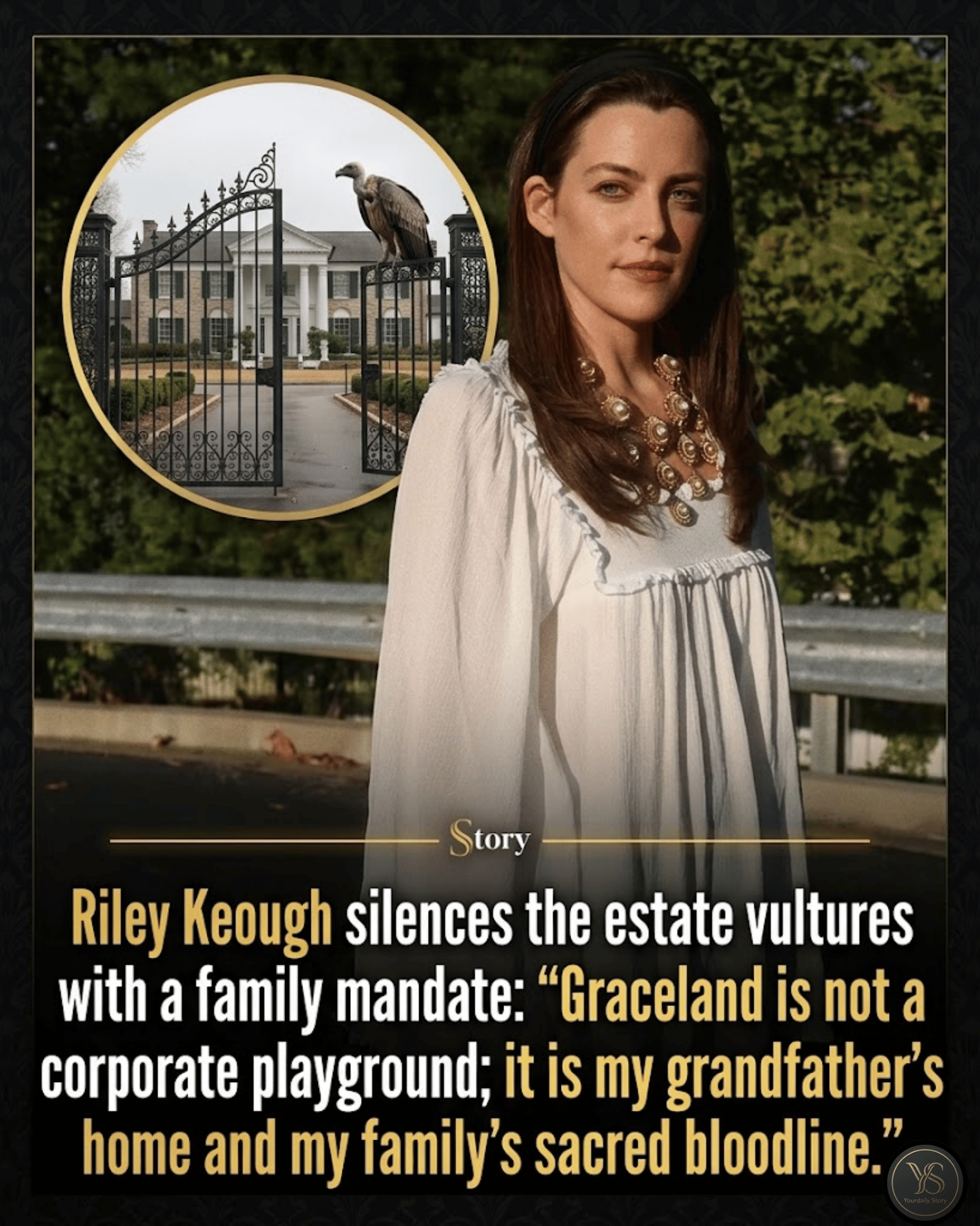 Riley Keough silences the estate vultures with a family mandate: “Graceland is not a corporate playground; it is my grandfather’s home and my family’s sacred bloodline.”