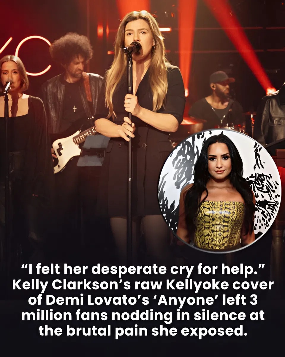 “I felt her desperate cry for help.” Kelly Clarkson’s raw Kellyoke cover of Demi Lovato’s ‘Anyone’ left 3 million fans nodding in silence at the brutal pain she exposed.