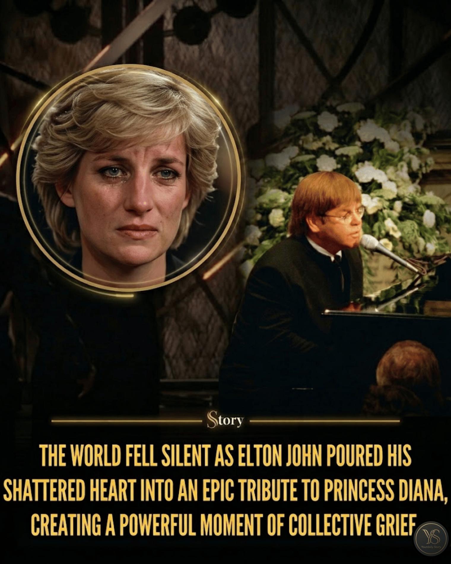 The World Fell Silent as Elton John Poured His Shattered Heart Into an Epic Tribute to Princess Diana, Creating a Powerful Moment of Collective Grief.