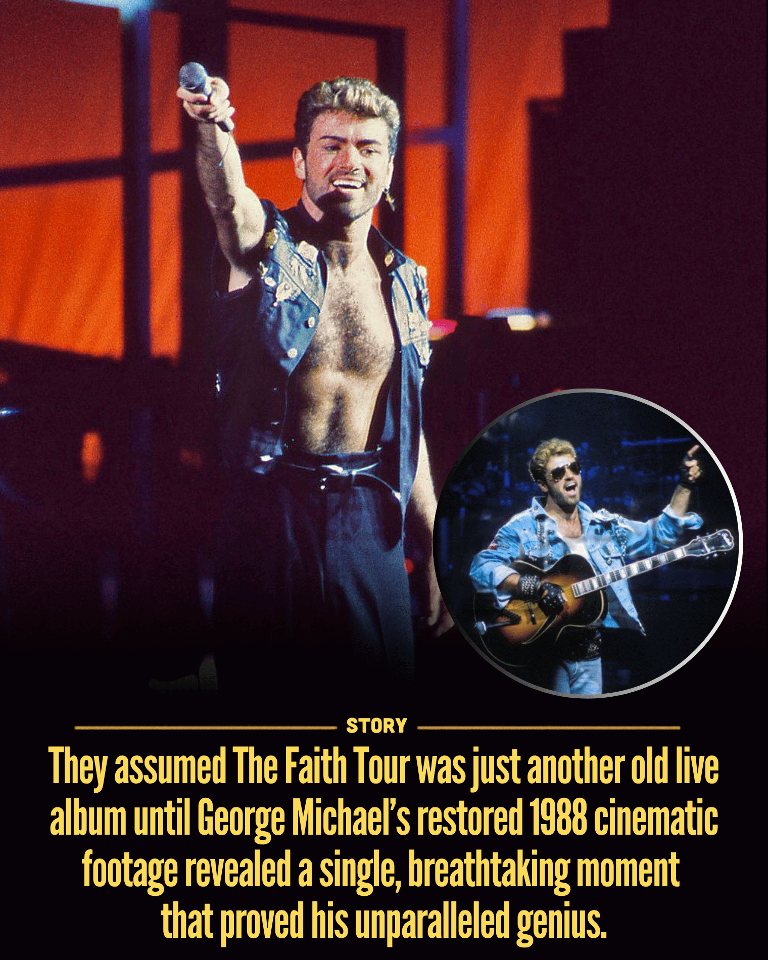 They assumed The Faith Tour was just another old live album until George Michael’s restored 1988 cinematic footage revealed a single, breathtaking moment that proved his unparalleled genius.