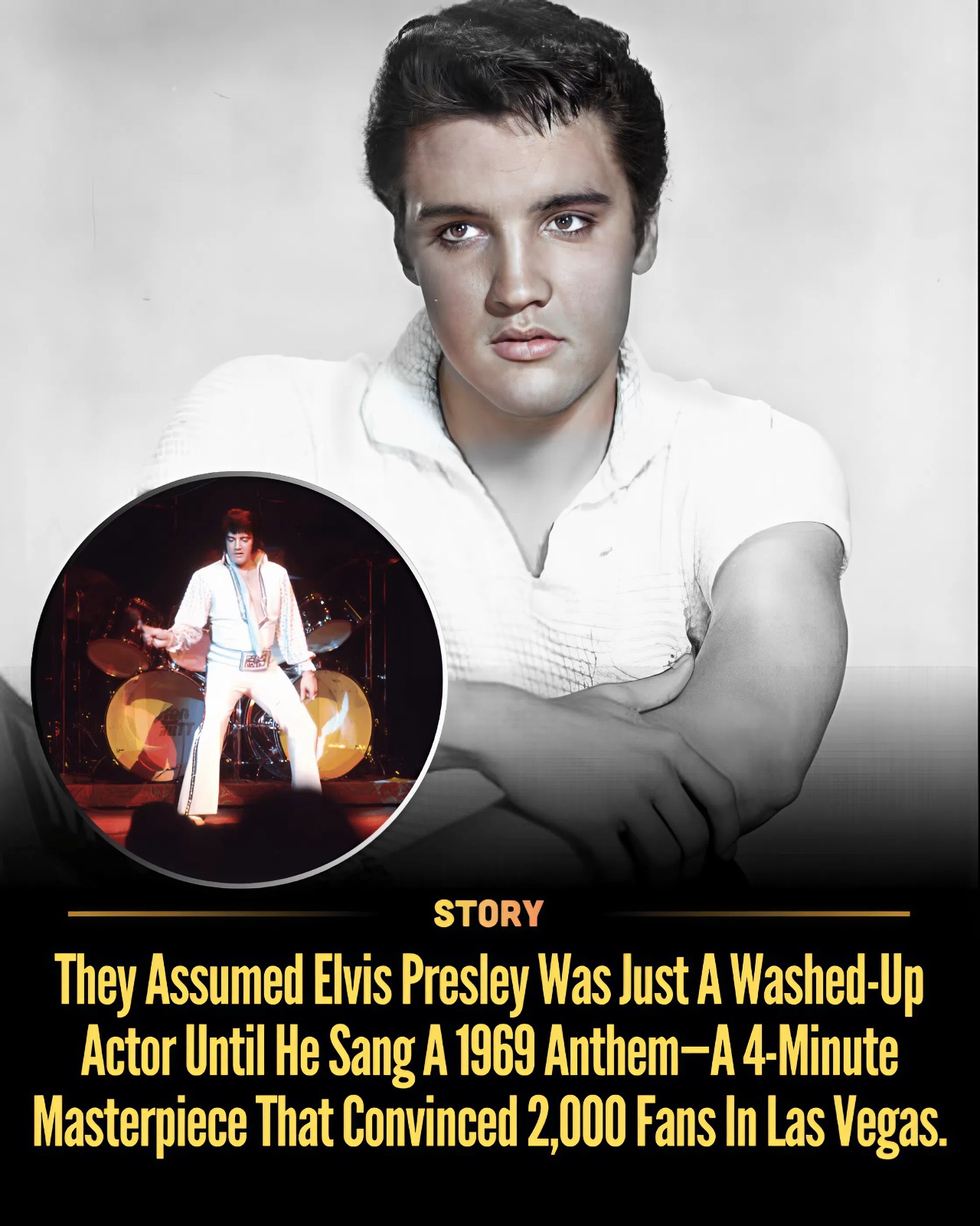 They Assumed Elvis Presley Was Just A Washed-Up Actor Until He Sang A 1969 Anthem—A 4-Minute Masterpiece That Convinced 2,000 Fans In Las Vegas.