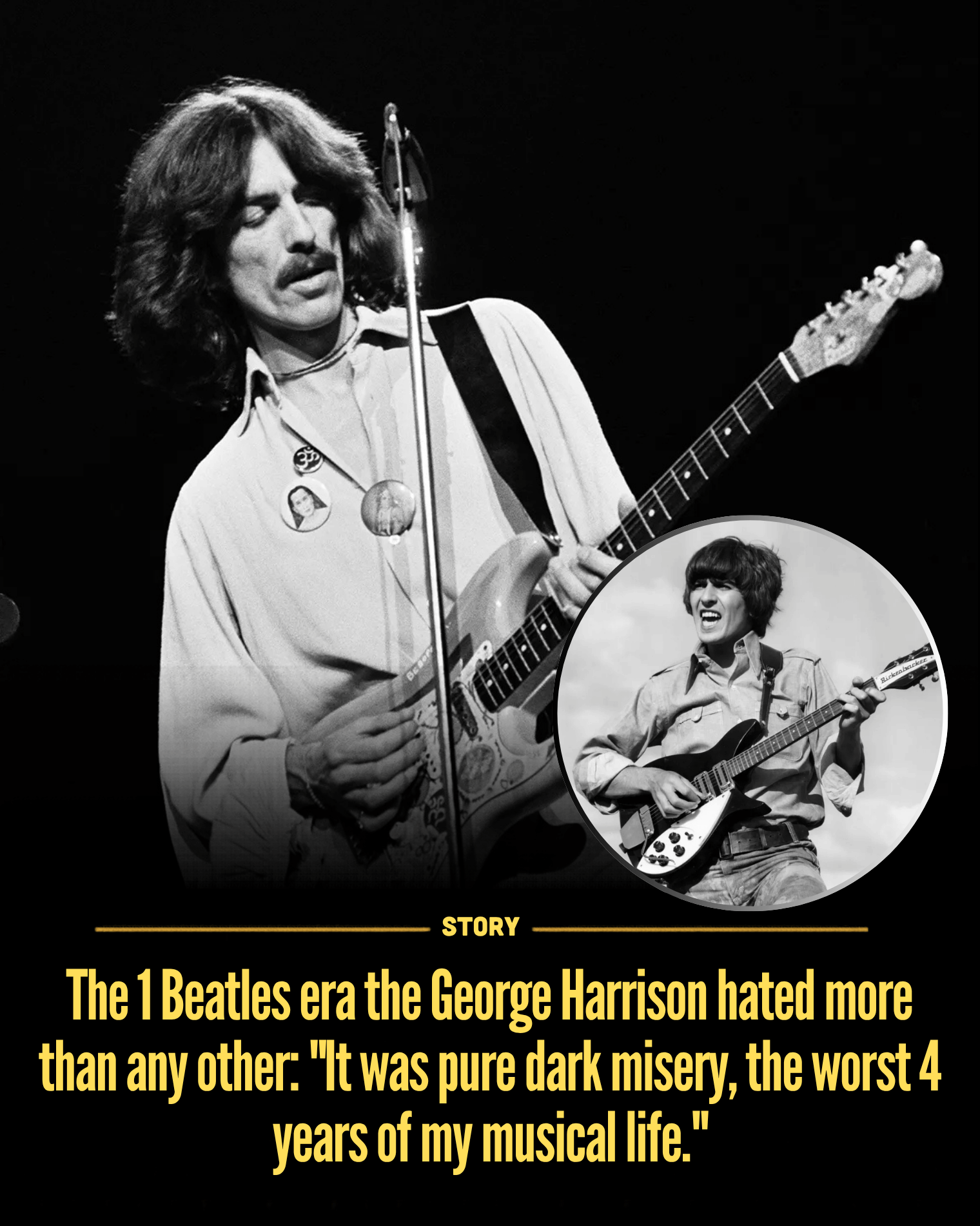 The 1 Beatles era the George Harrison hated more than any other: “It was pure dark misery, the worst 4 years of my musical life.”