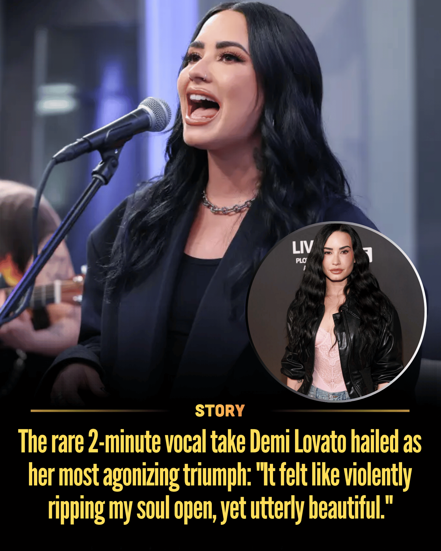 The rare 2-minute vocal take Demi Lovato hailed as her most agonizing triumph: “It felt like violently ripping my soul open, yet utterly beautiful.”
