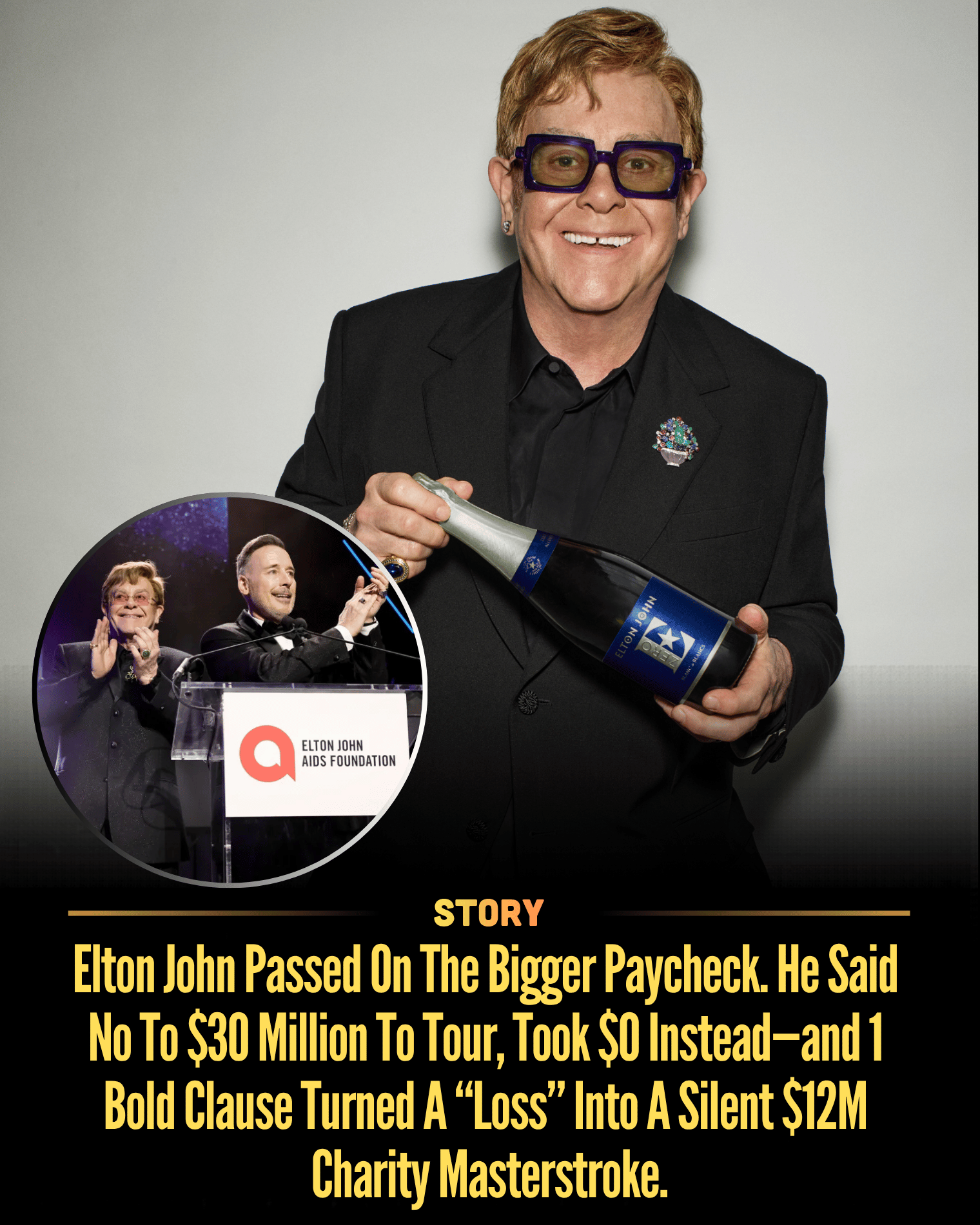Elton John Passed On The Bigger Paycheck. He Said No To $30 Million To Tour, Took $0 Instead—and 1 Bold Clause Turned A “Loss” Into A Silent $12M Charity Masterstroke.