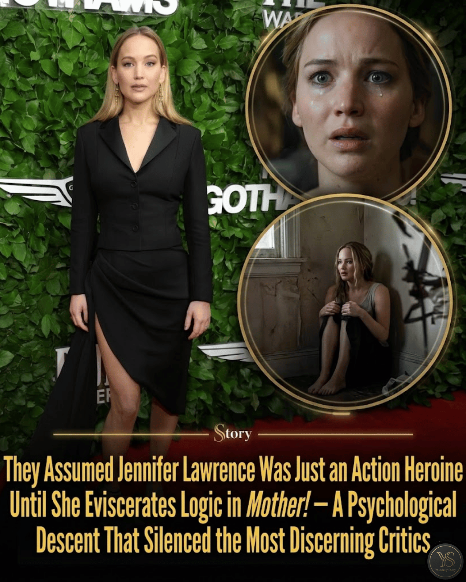 They Assumed Jennifer Lawrence Was Just an Action Heroine Until She Eviscerates Logic in Mother! — A Psychological Descent That Silenced the Most Discerning Critics