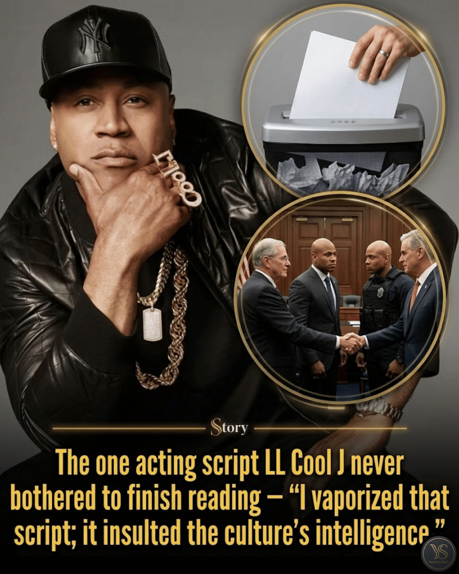 The one acting script LL Cool J never bothered to finish reading — “I vaporized that script; it insulted the culture’s intelligence.”