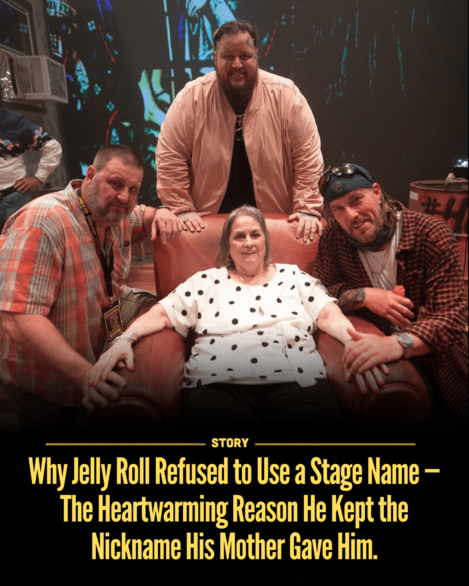 Why Jelly Roll Refused to Use a Stage Name — The Heartwarming Reason He Kept the Nickname His Mother Gave Him.