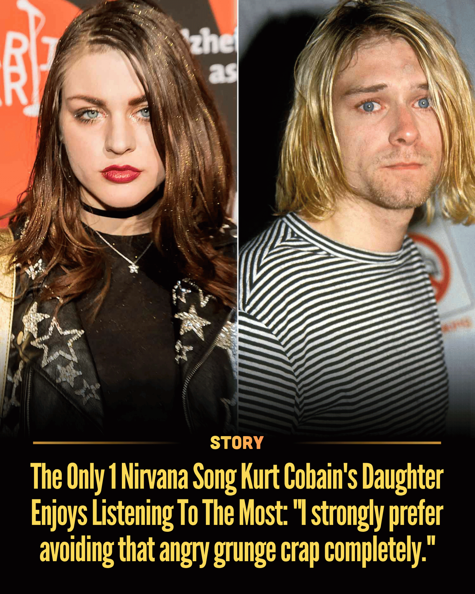 The Only 1 Nirvana Song Kurt Cobain’s Daughter Enjoys Listening To The Most: “I strongly prefer avoiding that angry grunge crap completely.”