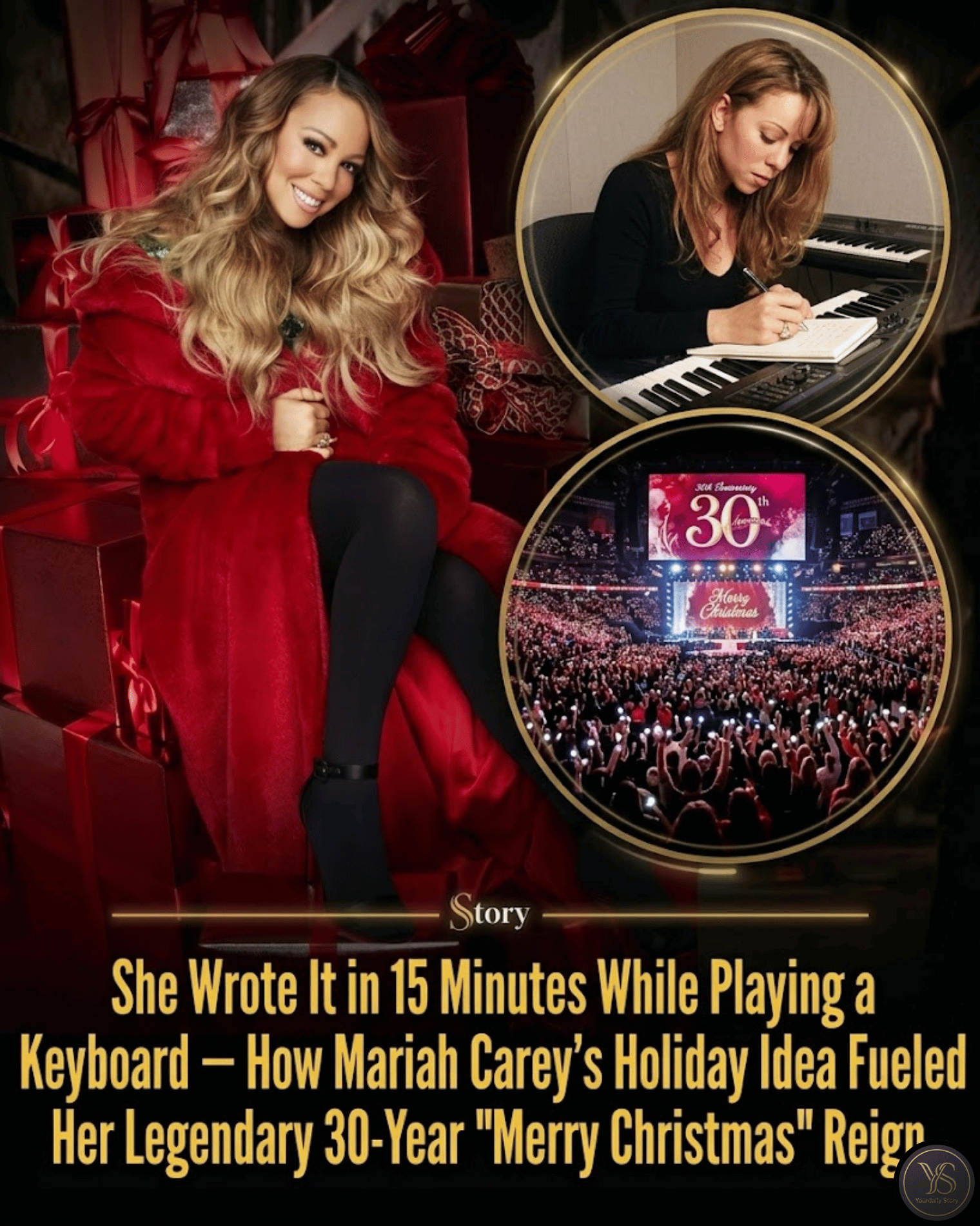 She Wrote It in 15 Minutes While Playing a Keyboard — How Mariah Carey’s Holiday Idea Fueled Her Legendary 30-Year “Merry Christmas” Reign.
