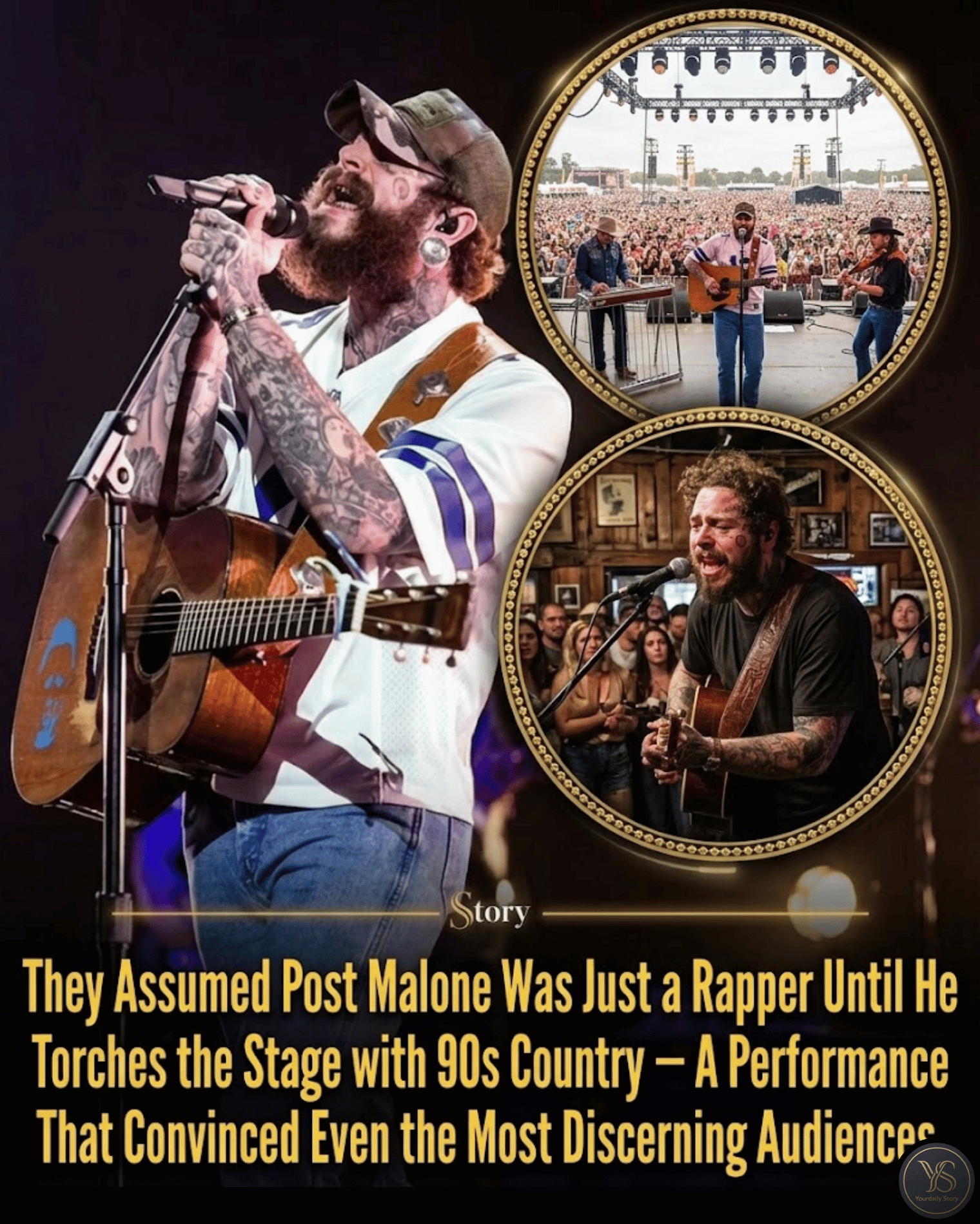 They Assumed Post Malone Was Just a Rapper Until He Torches the Stage with 90s Country — A Performance That Convinced Even the Most Discerning Audiences.