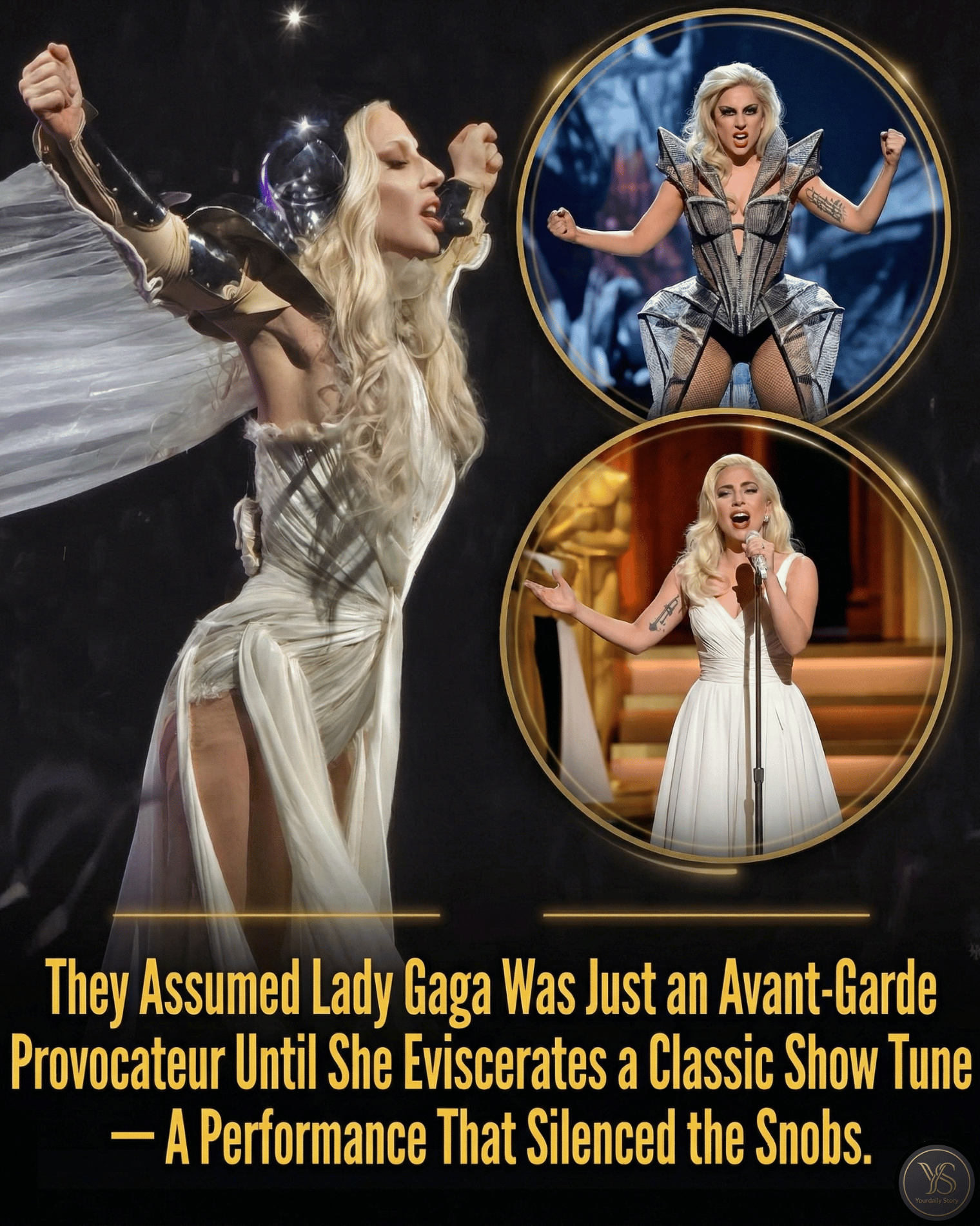 They Assumed Lady Gaga Was Just an Avant-Garde Provocateur Until She Eviscerates a Classic Show Tune — A Performance That Silenced the Snobs.