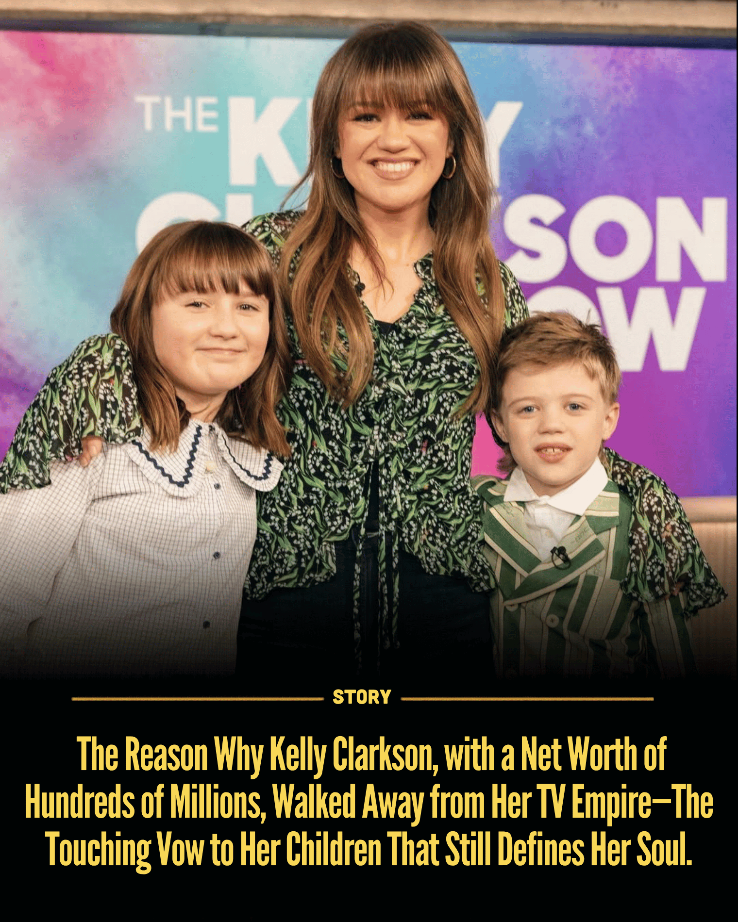The Reason Why Kelly Clarkson, with a Net Worth of Hundreds of Millions, Walked Away from Her TV Empire—The Touching Vow to Her Children That Still Defines Her Soul.