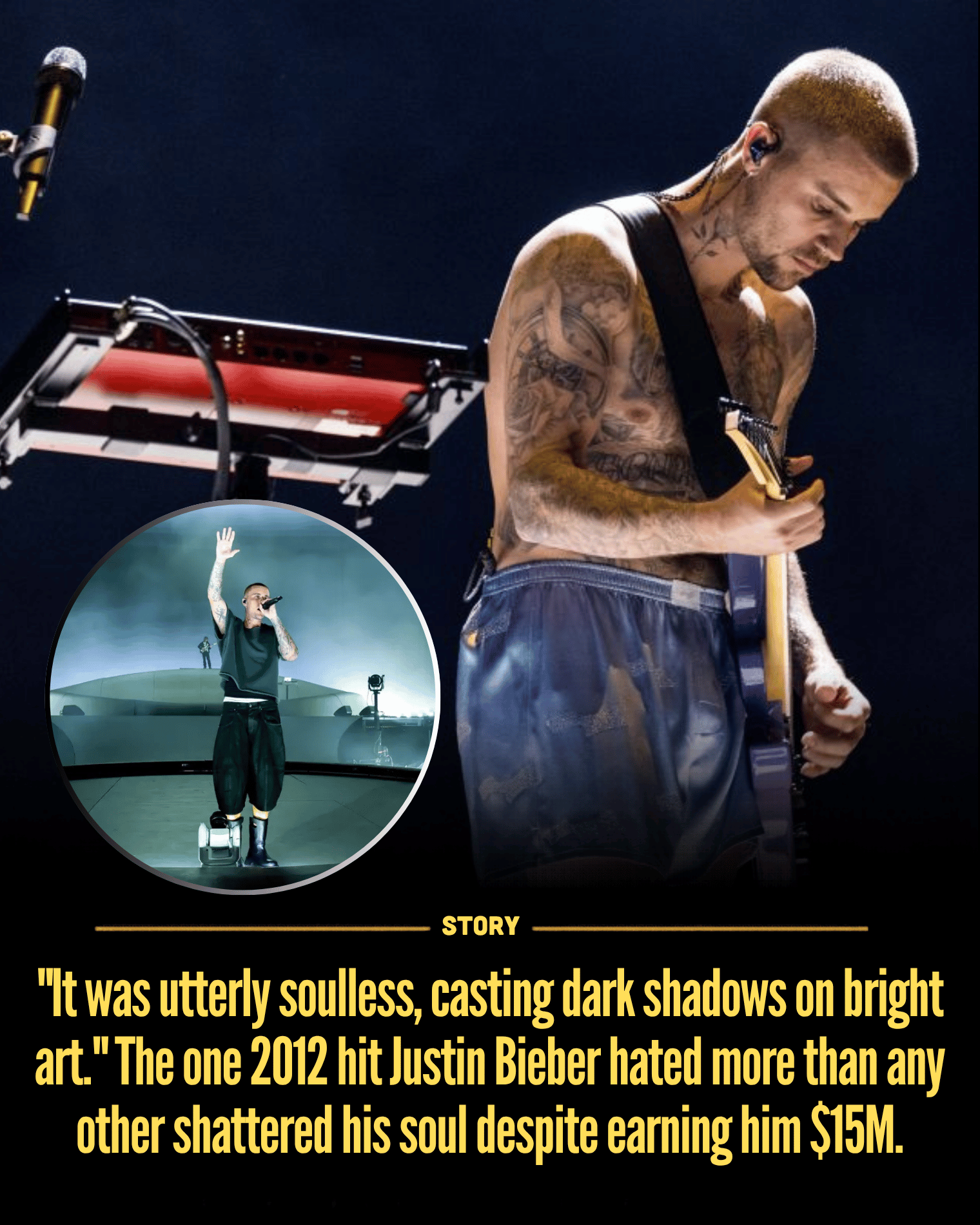 “It was utterly soulless, casting dark shadows on bright art.” The one 2012 hit Justin Bieber hated more than any other shattered his soul despite earning him $15M.