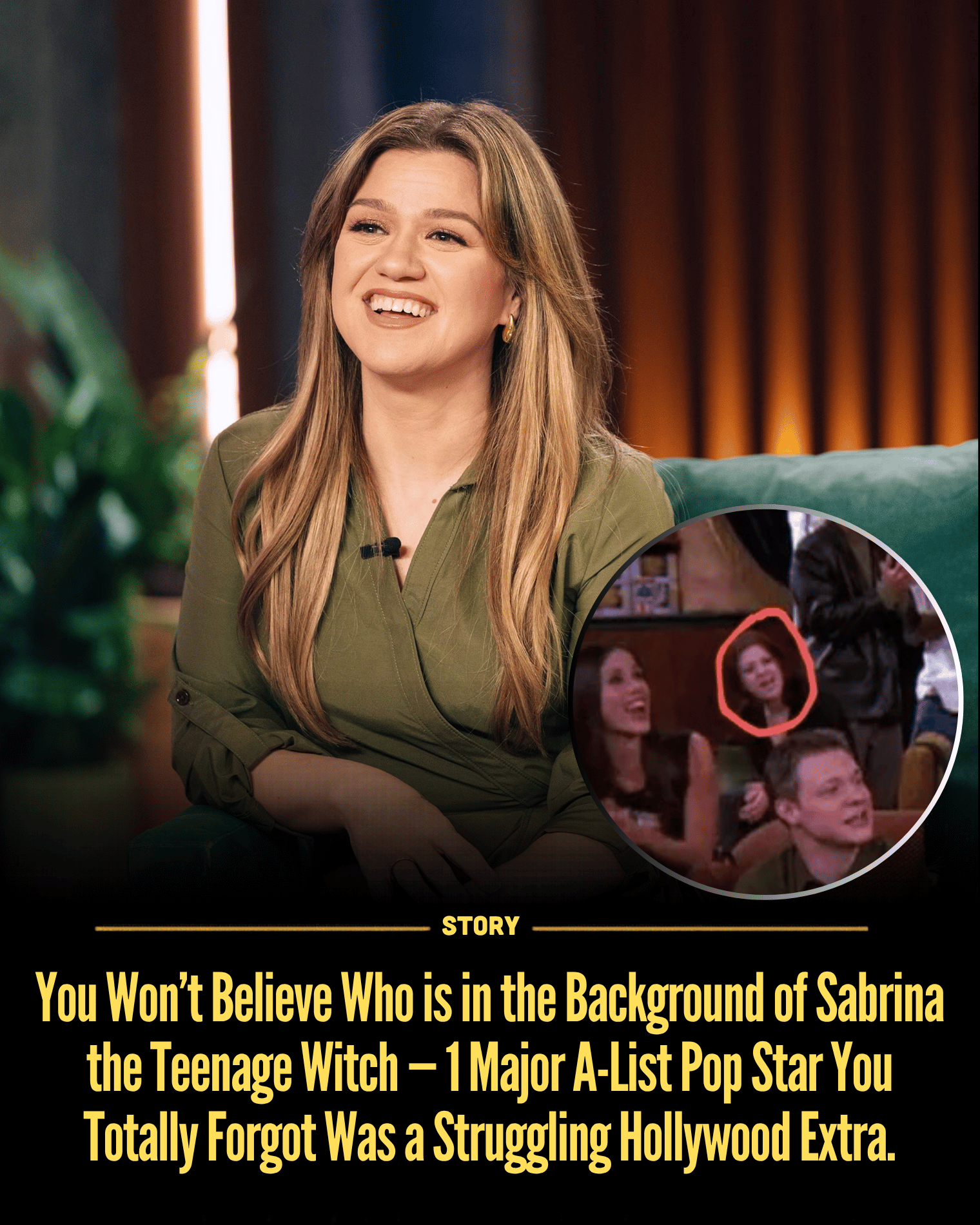 You Won’t Believe Who is in the Background of Sabrina the Teenage Witch — 1 Major A-List Pop Star You Totally Forgot Was a Struggling Hollywood Extra.